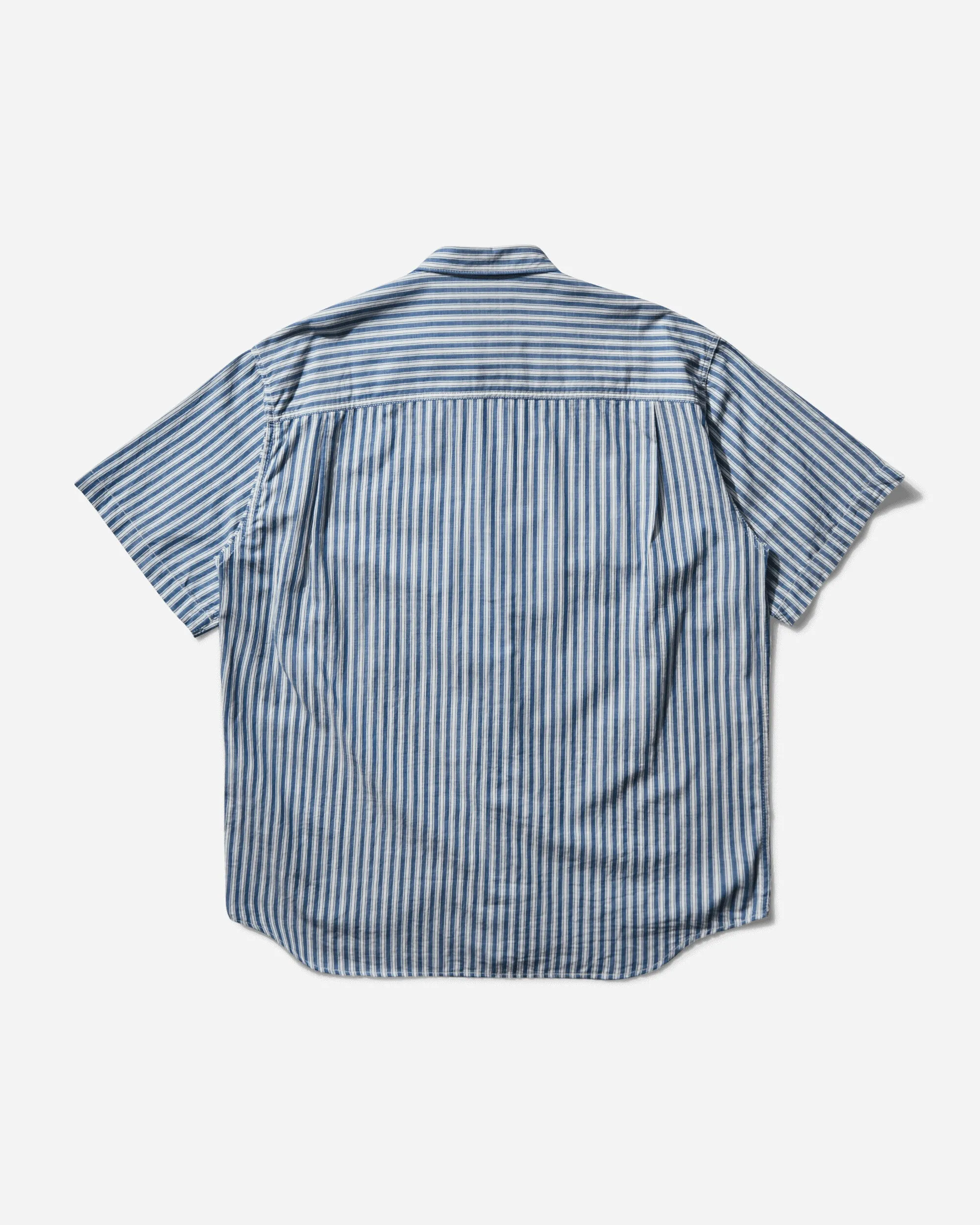 Men's Striped Shortsleeve Shirt Blue