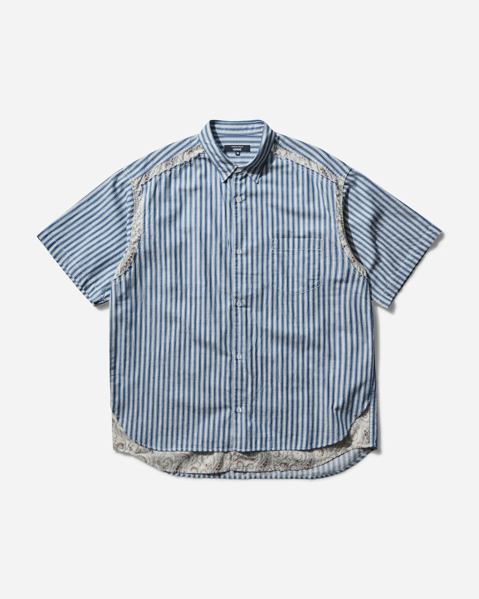 Men's Striped Shortsleeve Shirt Blue