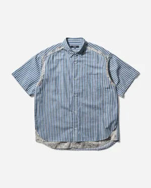 Men's Striped Shortsleeve Shirt Blue