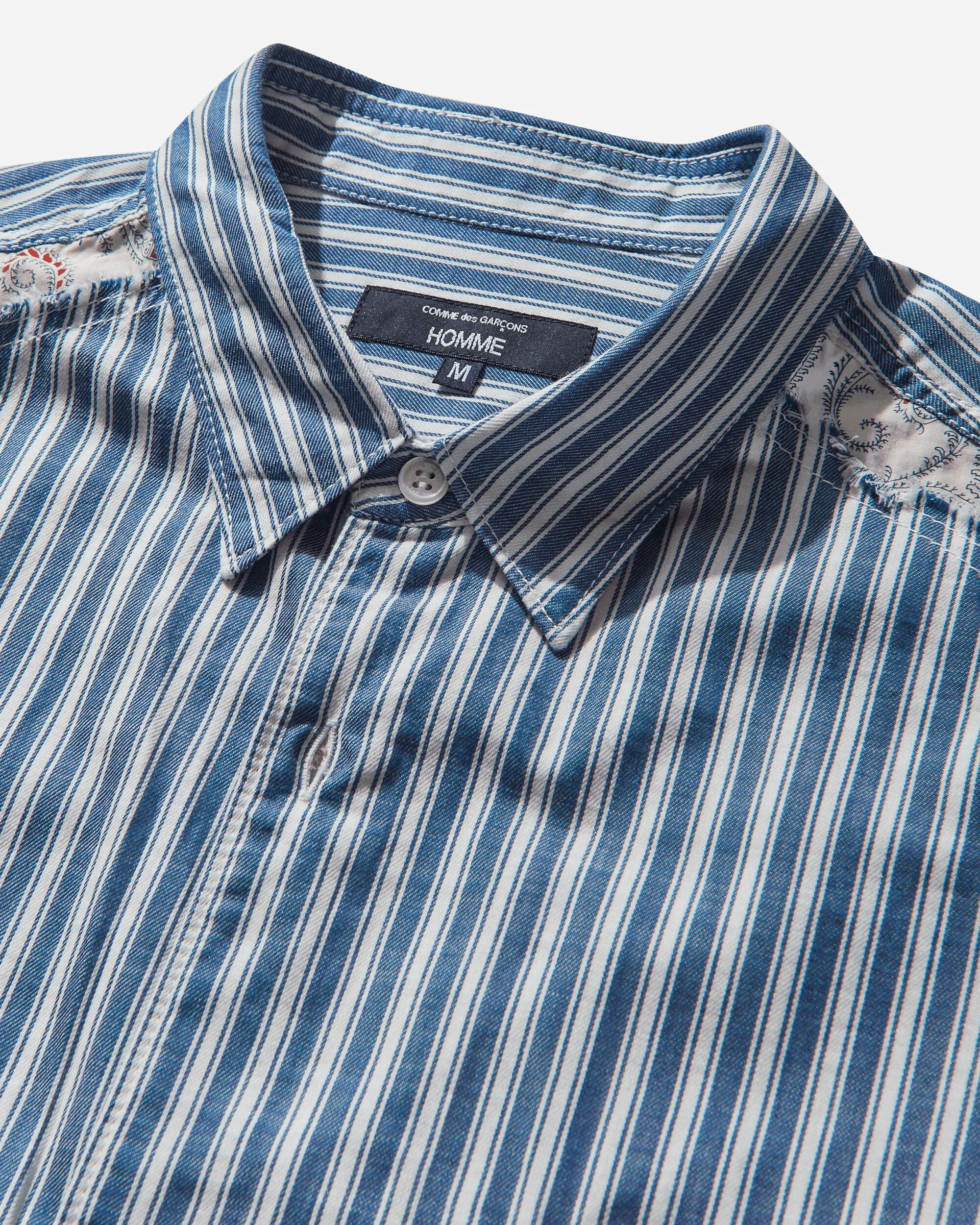 Men's Striped Shortsleeve Shirt Blue