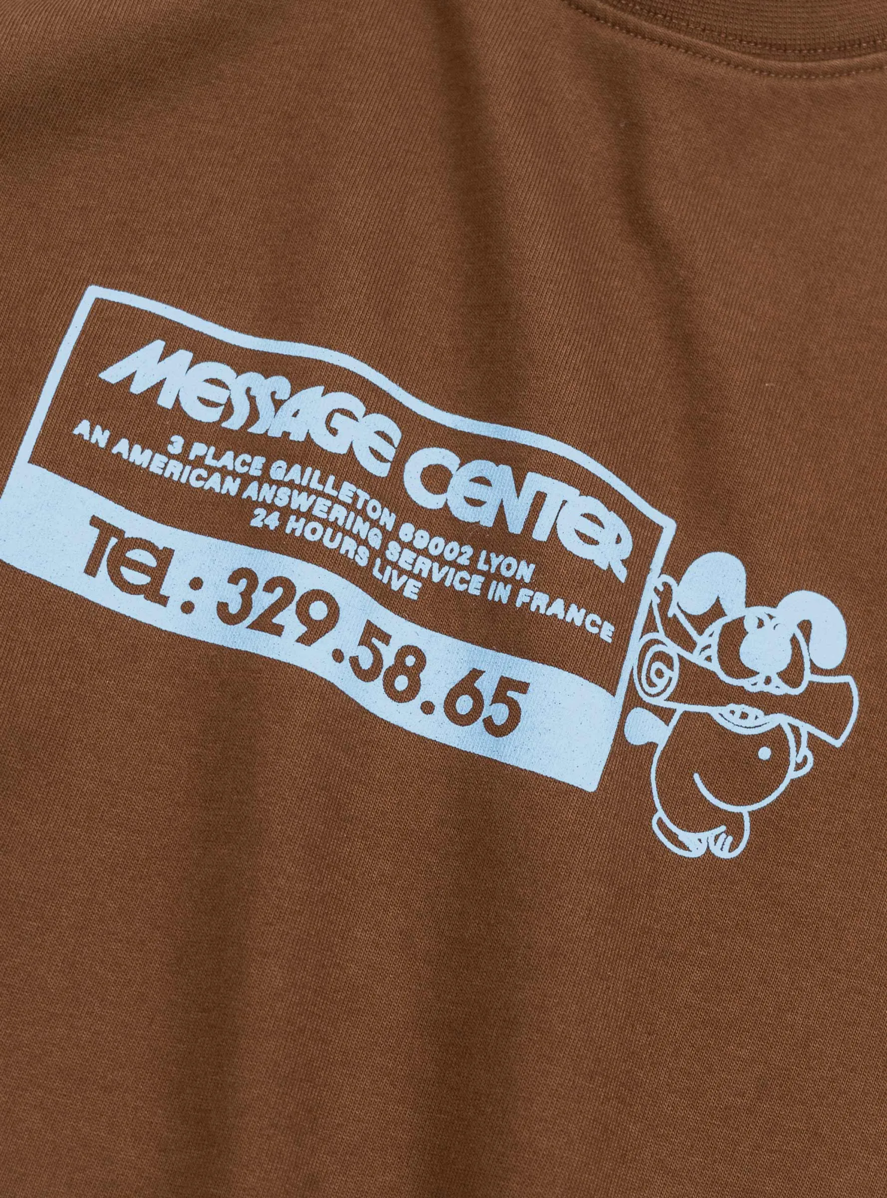 Message Long Sleeve T-Shirt Choco Brown