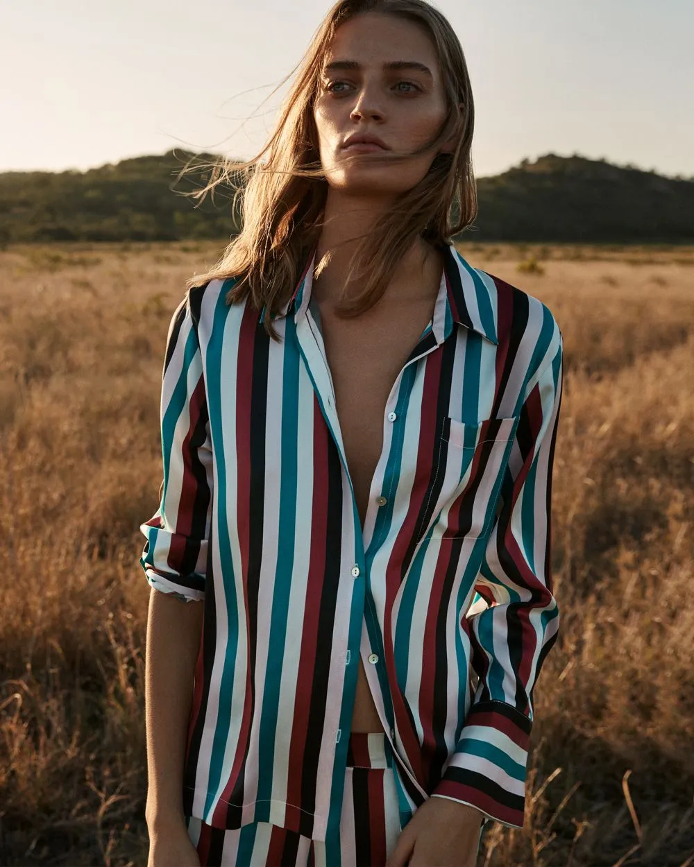 Multi Stripe PJ Top