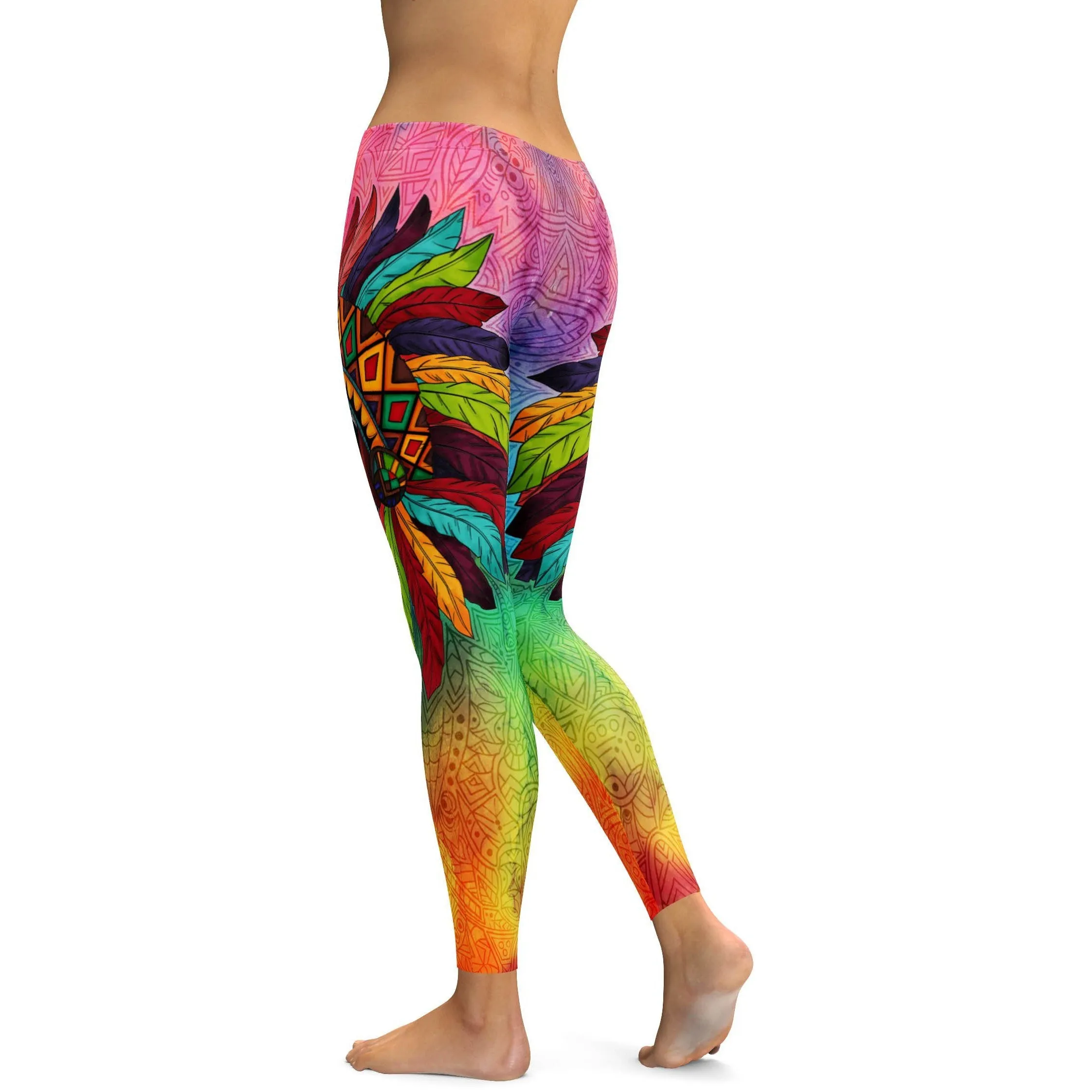 Native American Sugar Skull Leggings