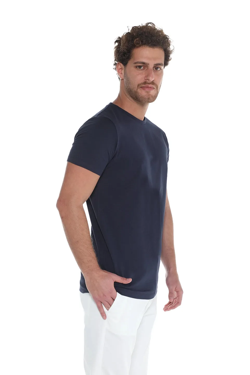 Navy Jack Dapper Shortsleeved Basic T-shirt With Round Neck