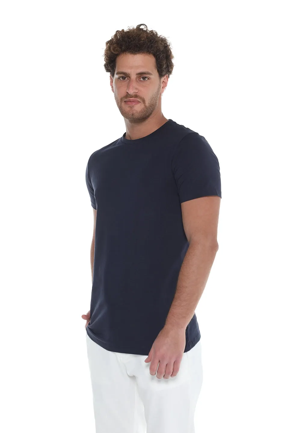 Navy Jack Dapper Shortsleeved Basic T-shirt With Round Neck