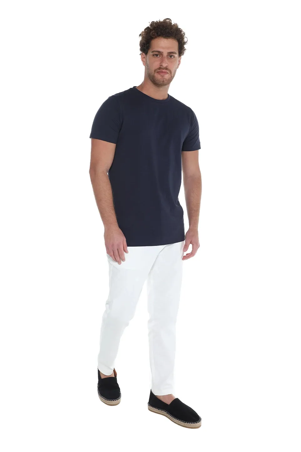 Navy Jack Dapper Shortsleeved Basic T-shirt With Round Neck