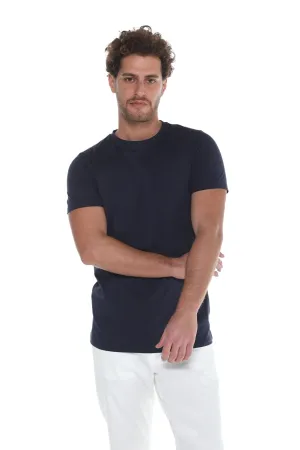 Navy Jack Dapper Shortsleeved Basic T-shirt With Round Neck