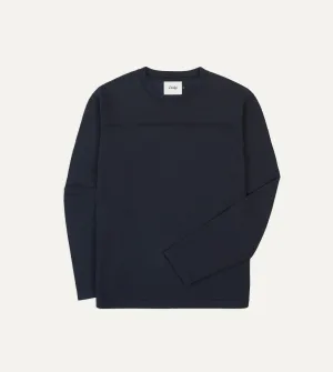 Navy Panelled Cotton Training T-Shirt