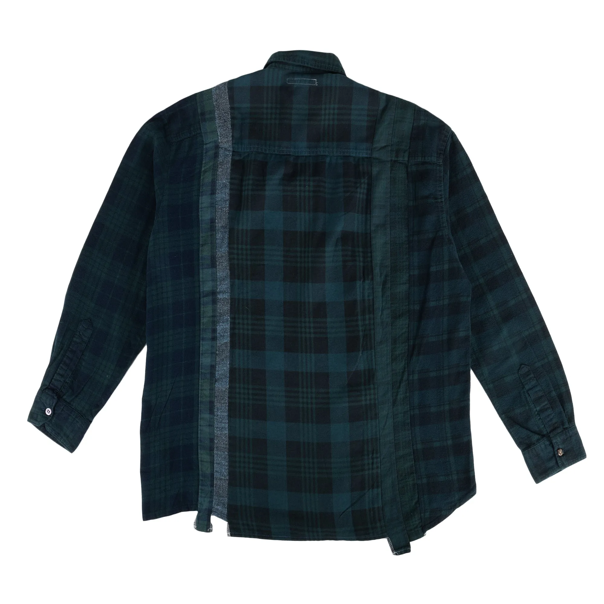 Needles Flannel 7 Cuts Shirt #QV400-2 Over Dye Dark Green X-Large