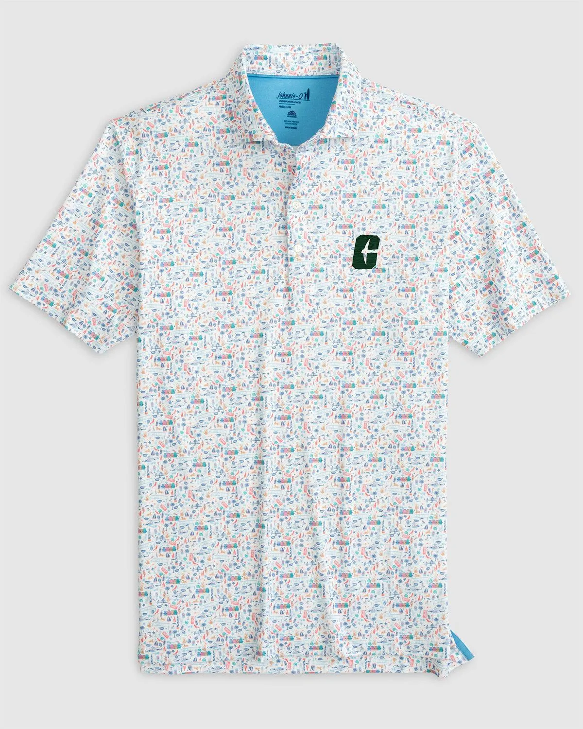 North Carolina Charlotte Sweet Carolinas Printed Jersey Performance Polo