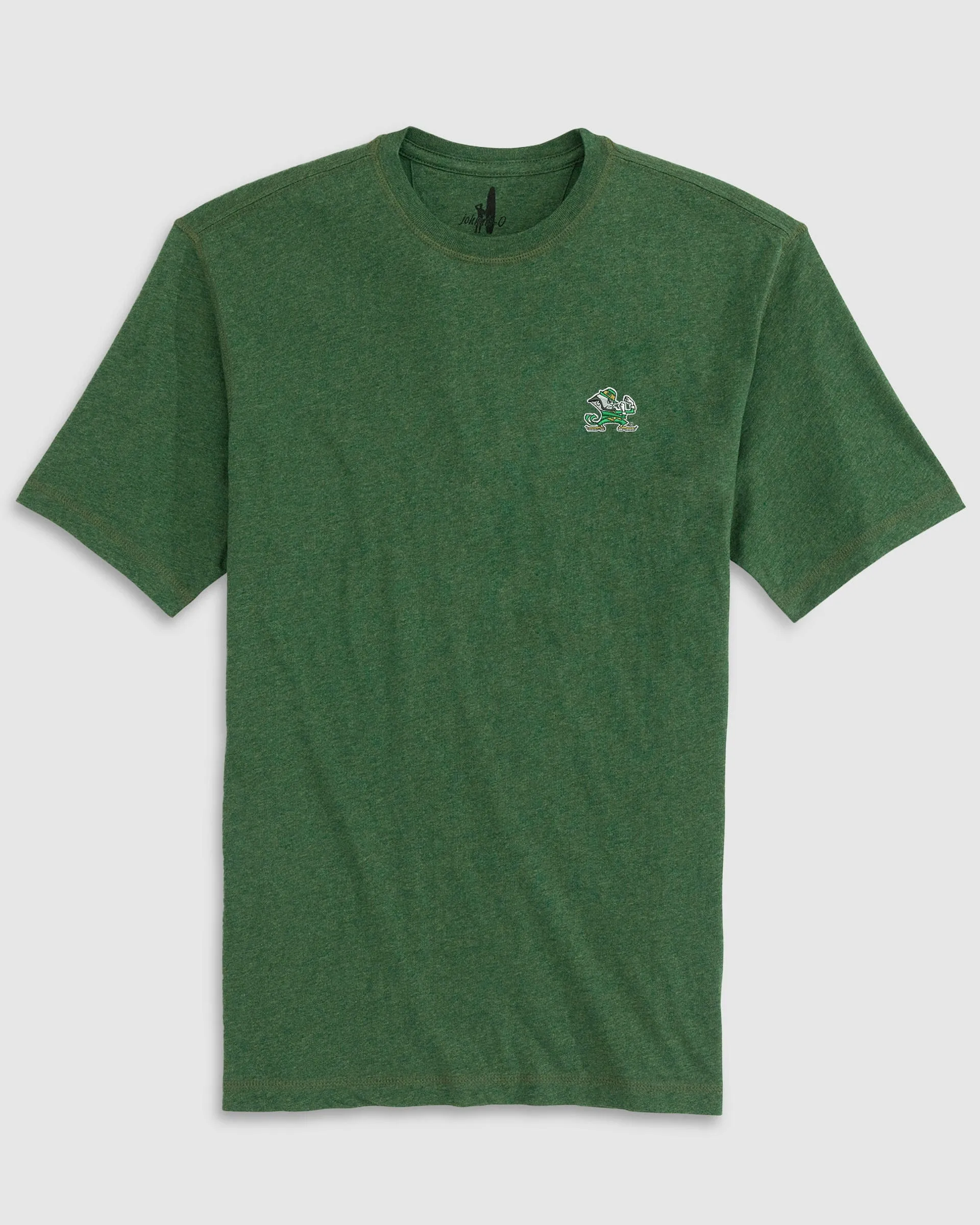 Notre Dame Heathered Spencer Cotton T-Shirt - Leprechaun Logo