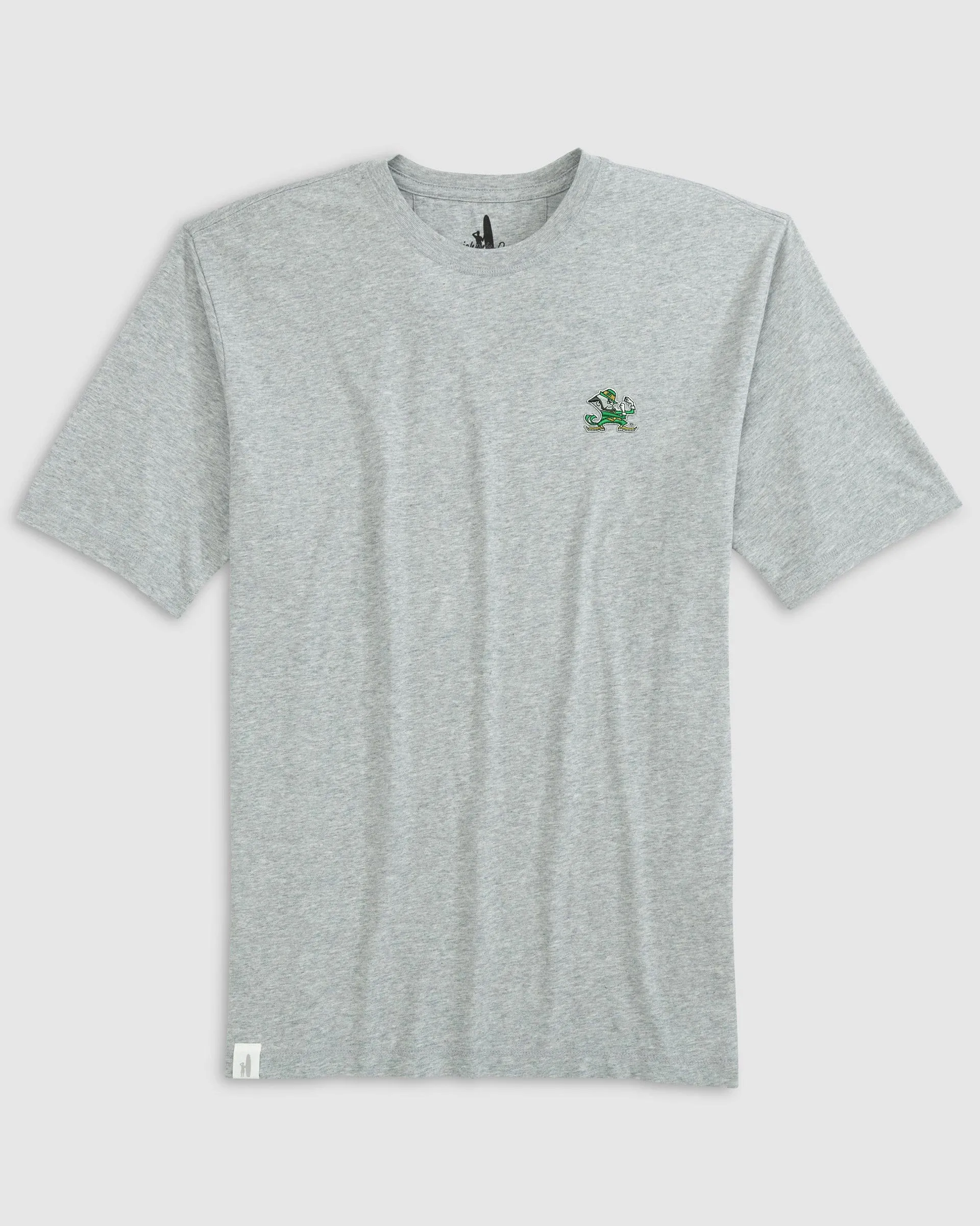 Notre Dame Heathered Spencer Cotton T-Shirt - Leprechaun Logo