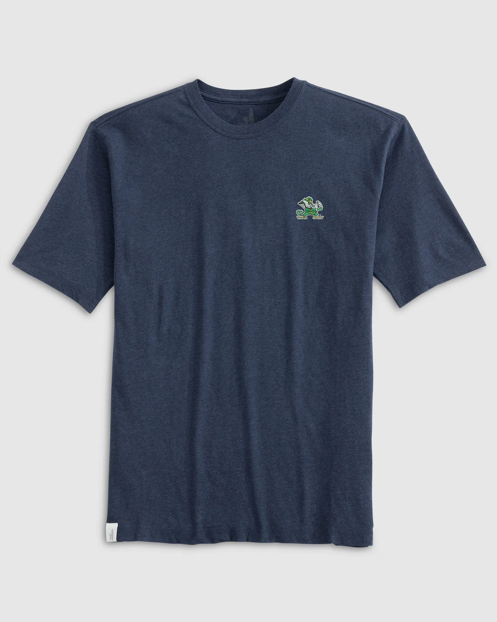 Notre Dame Heathered Spencer Cotton T-Shirt - Leprechaun Logo