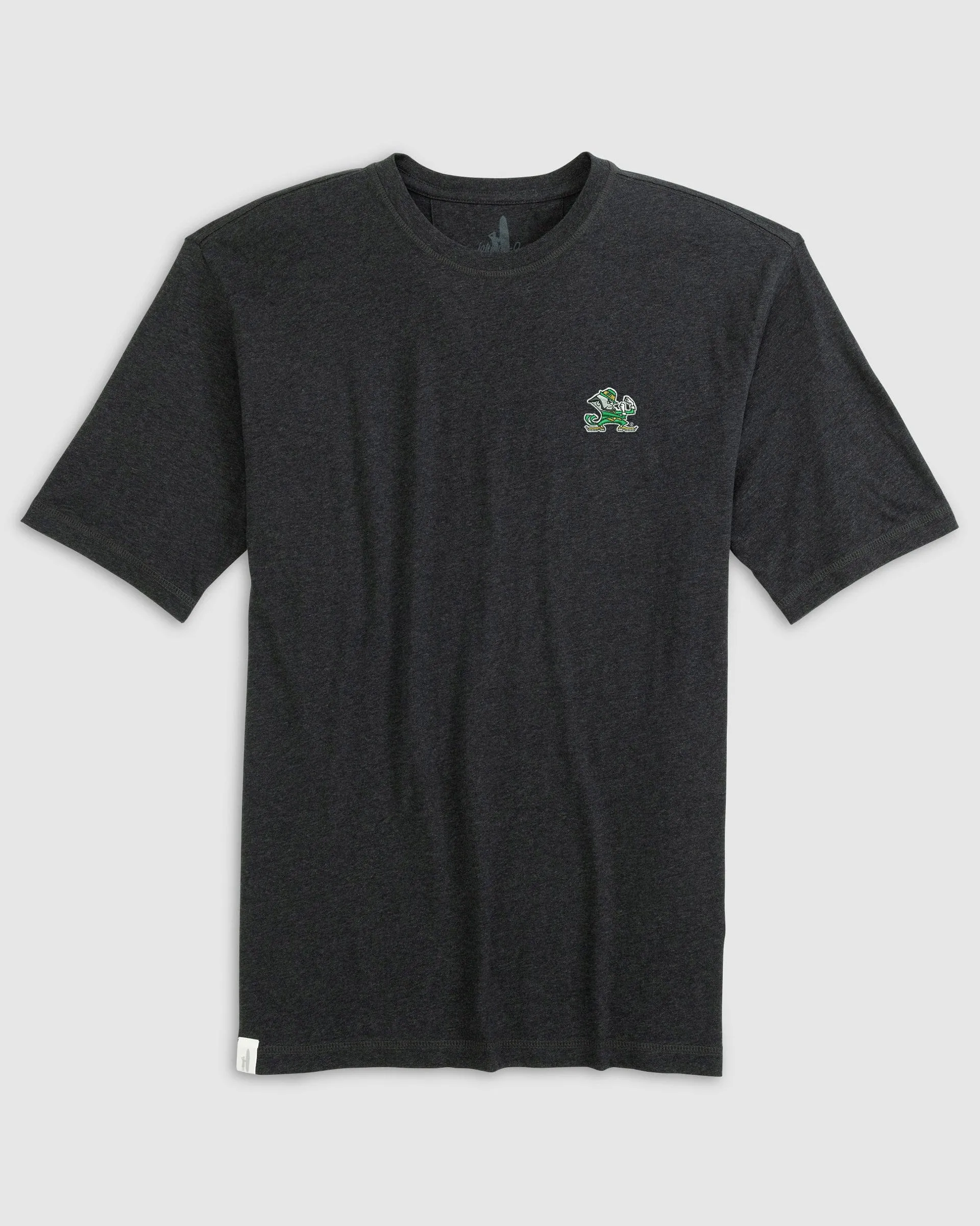Notre Dame Heathered Spencer Cotton T-Shirt - Leprechaun Logo