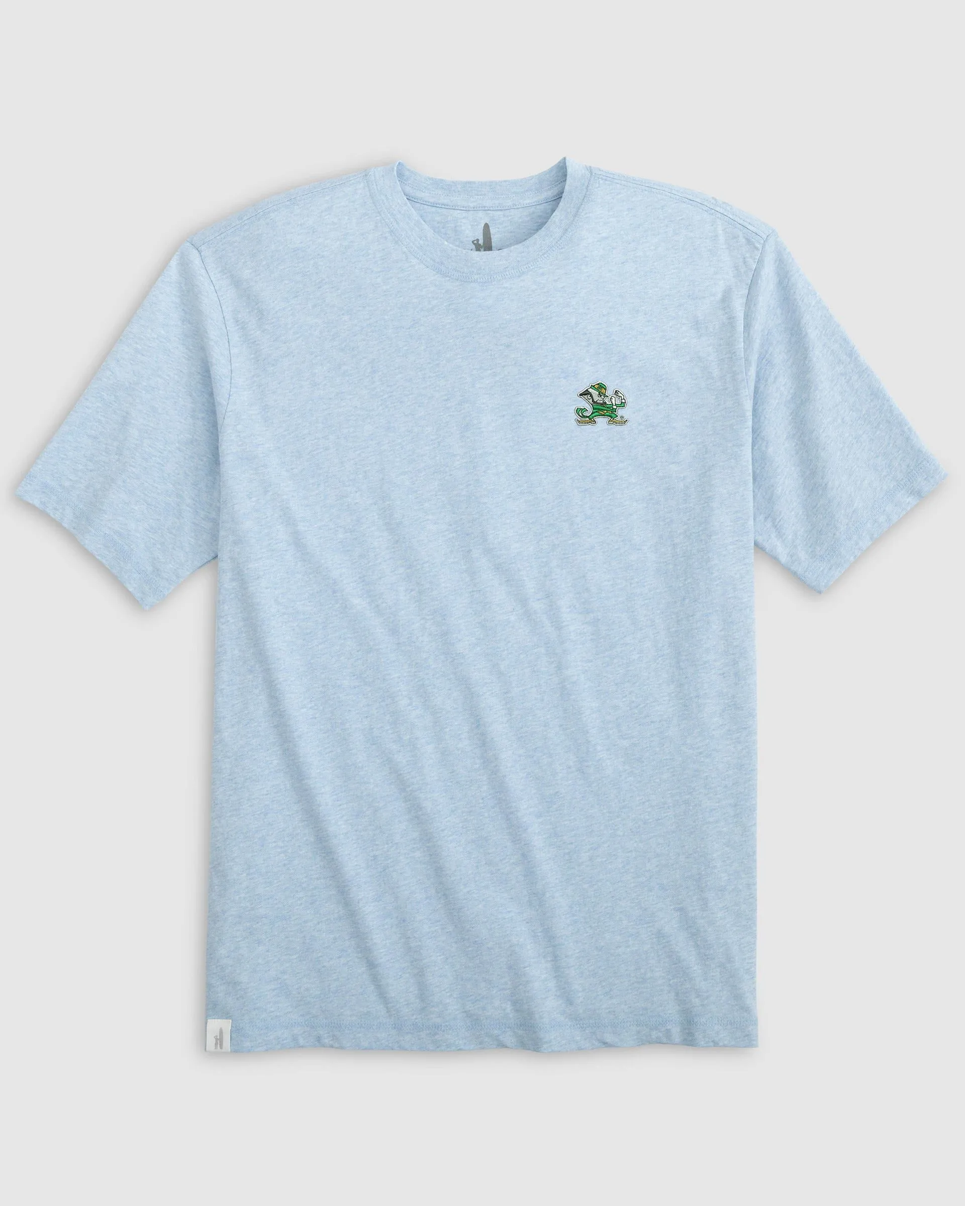 Notre Dame Heathered Spencer Cotton T-Shirt - Leprechaun Logo