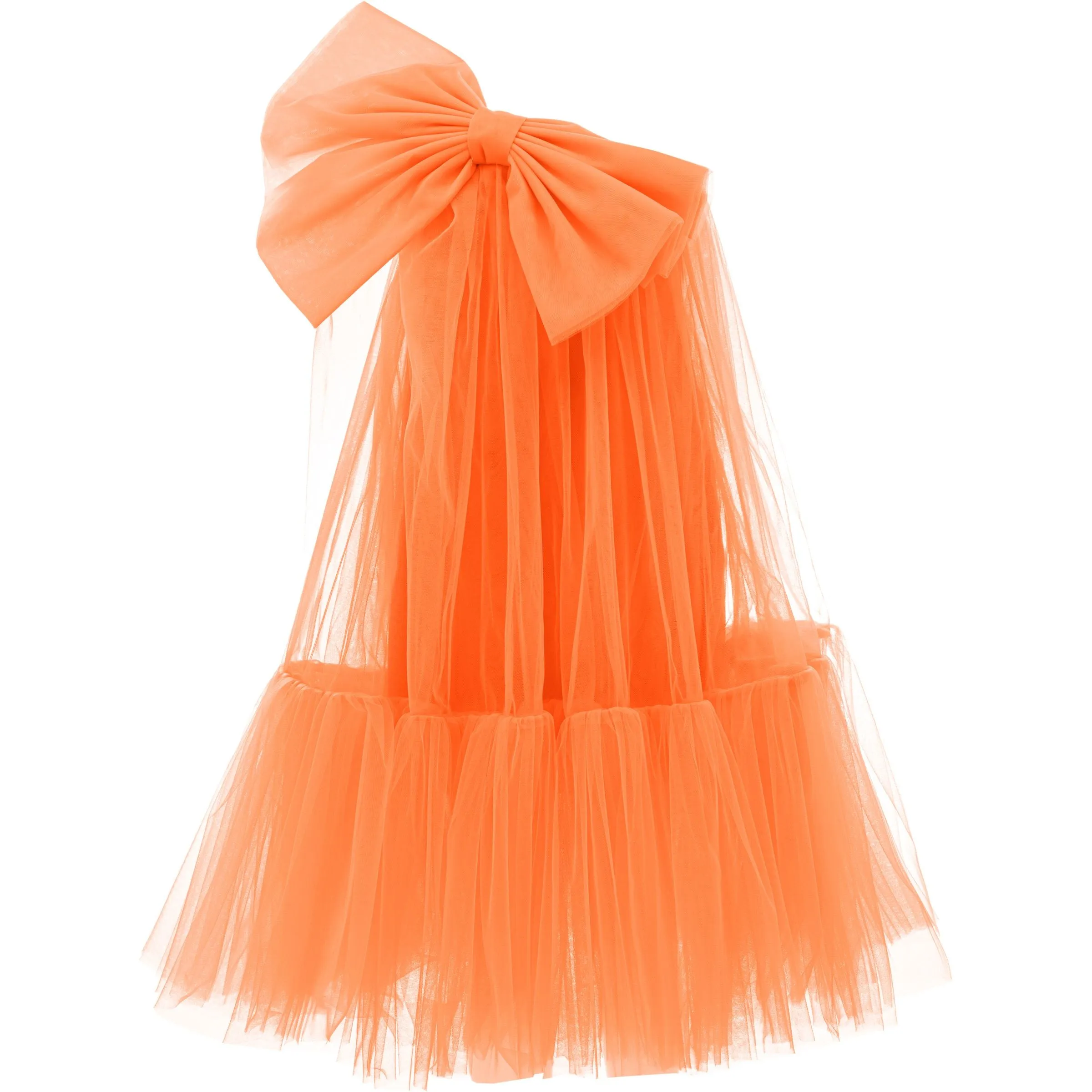 Orange Maggi Neon Bow Tulle Dress