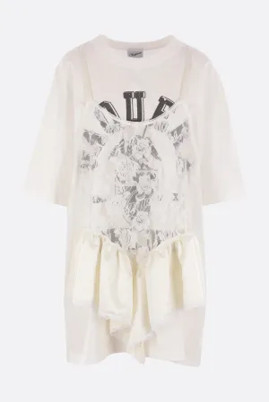oversized cotton t-shirt with layered top