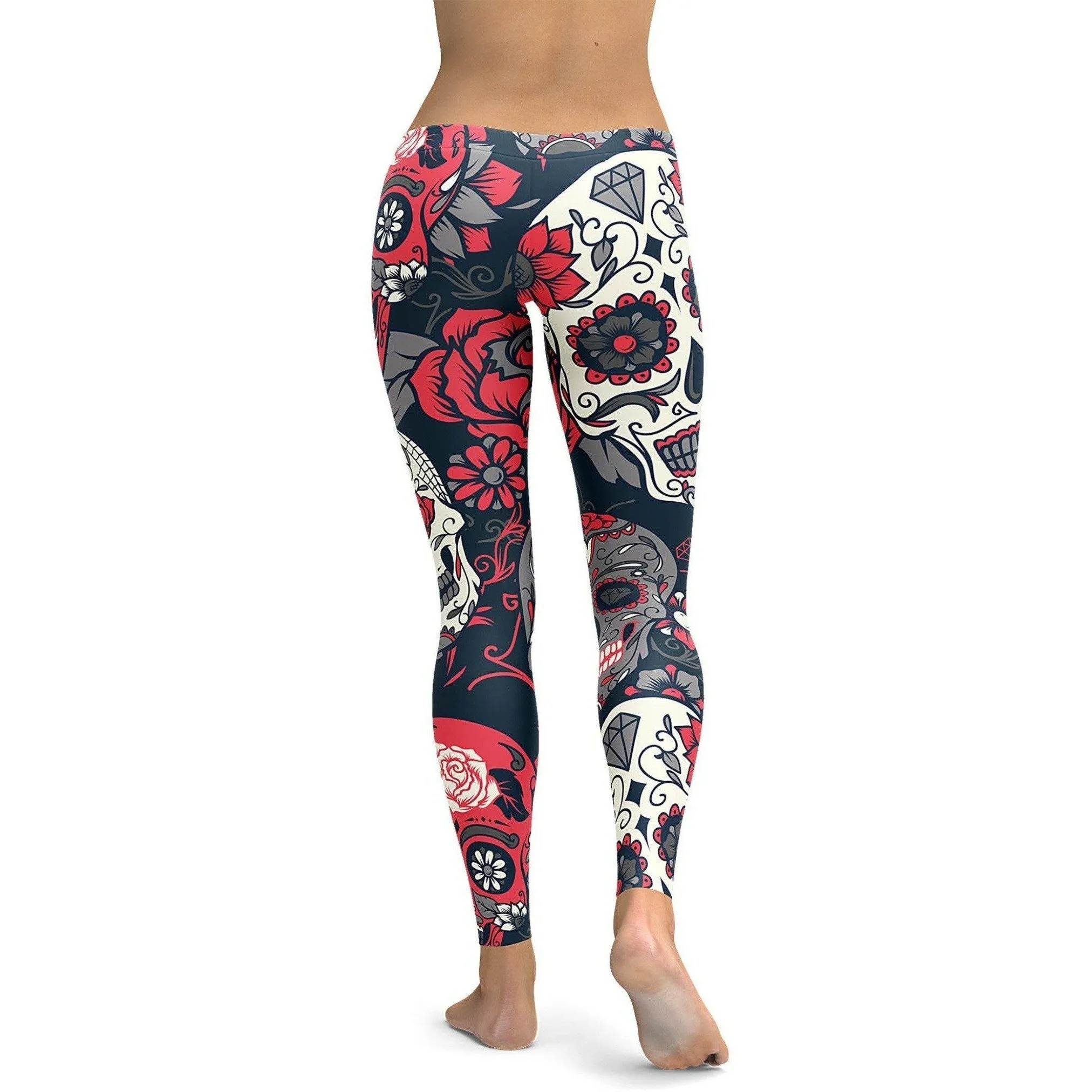 Pink Sugar Skull Leggings