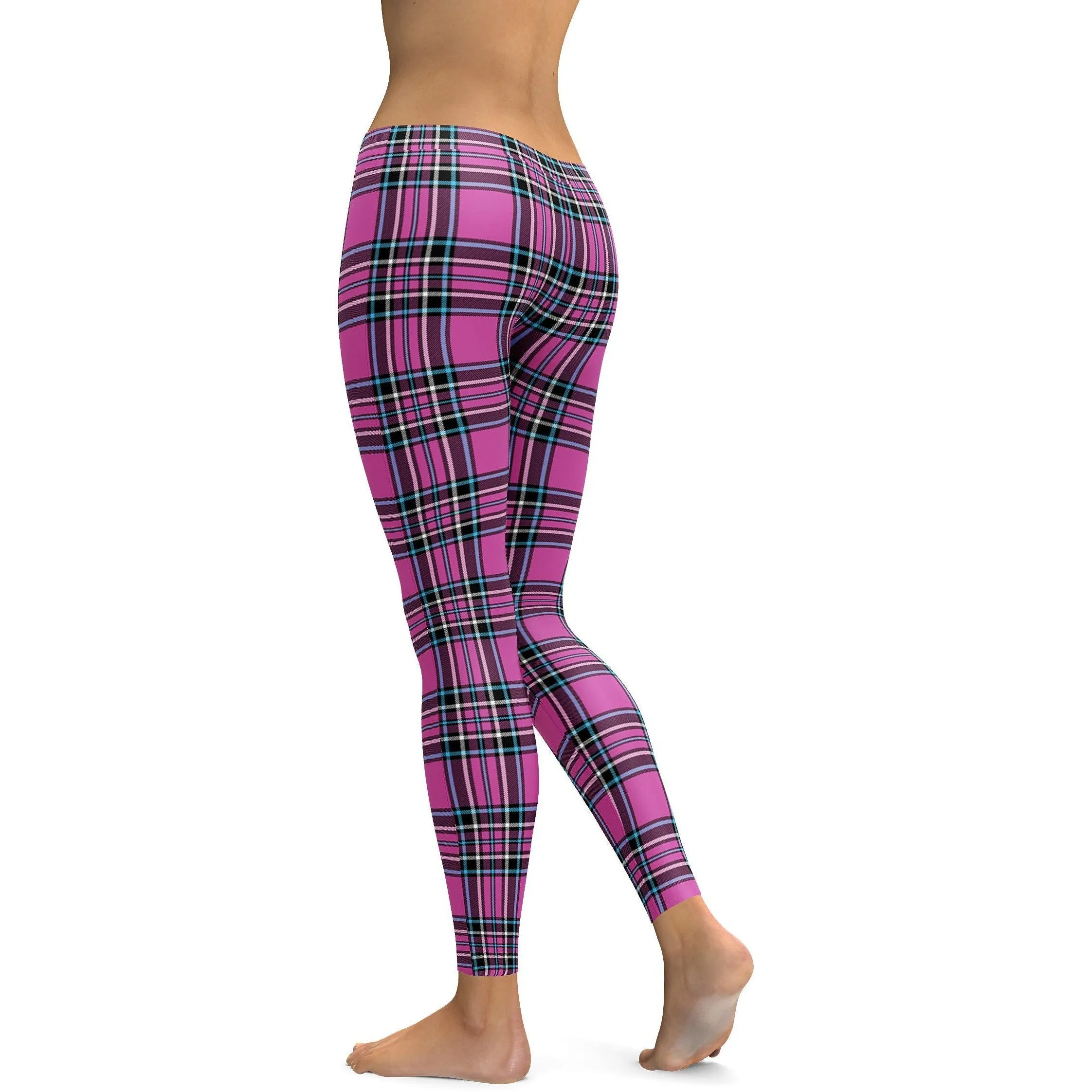 Pink Tartan Leggings