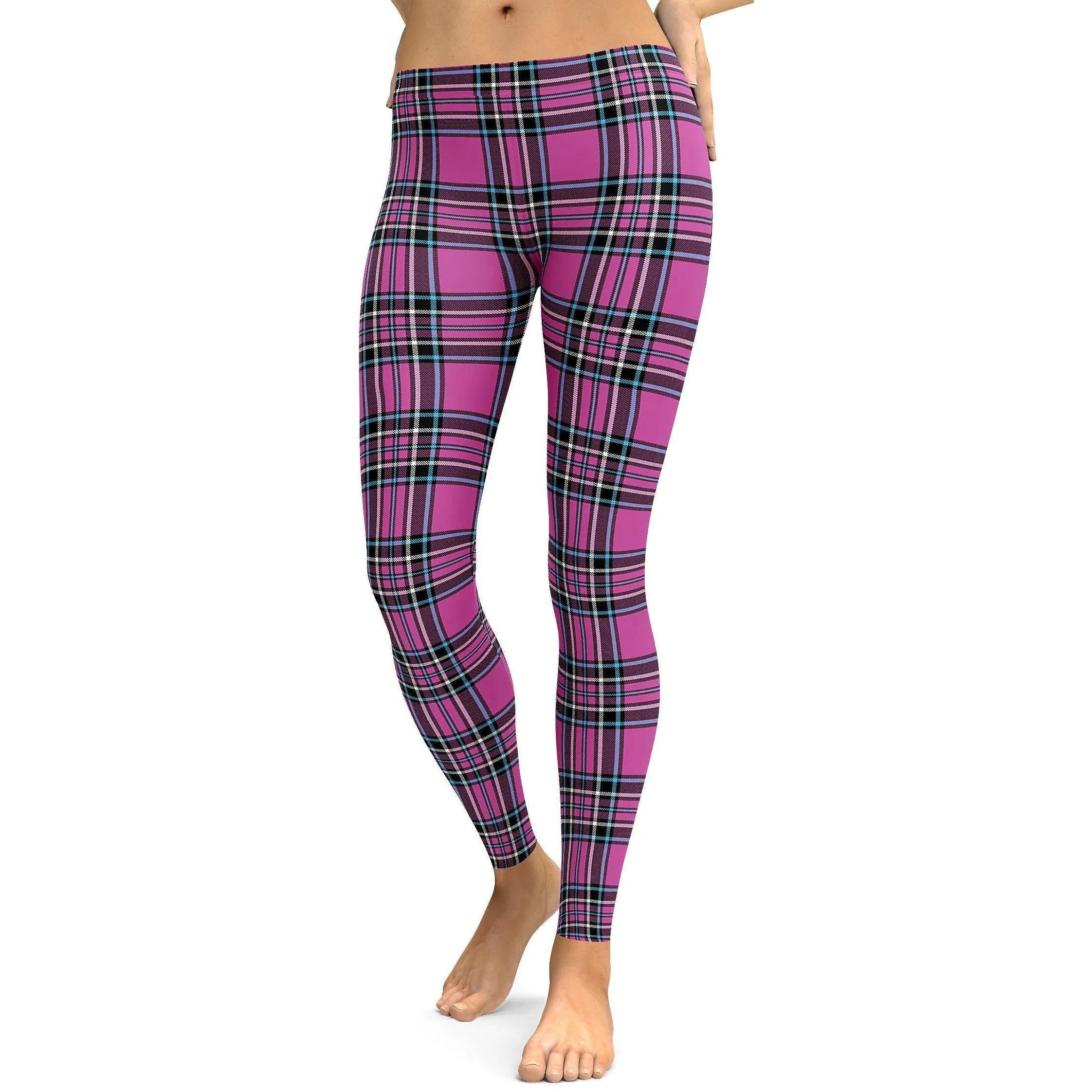 Pink Tartan Leggings