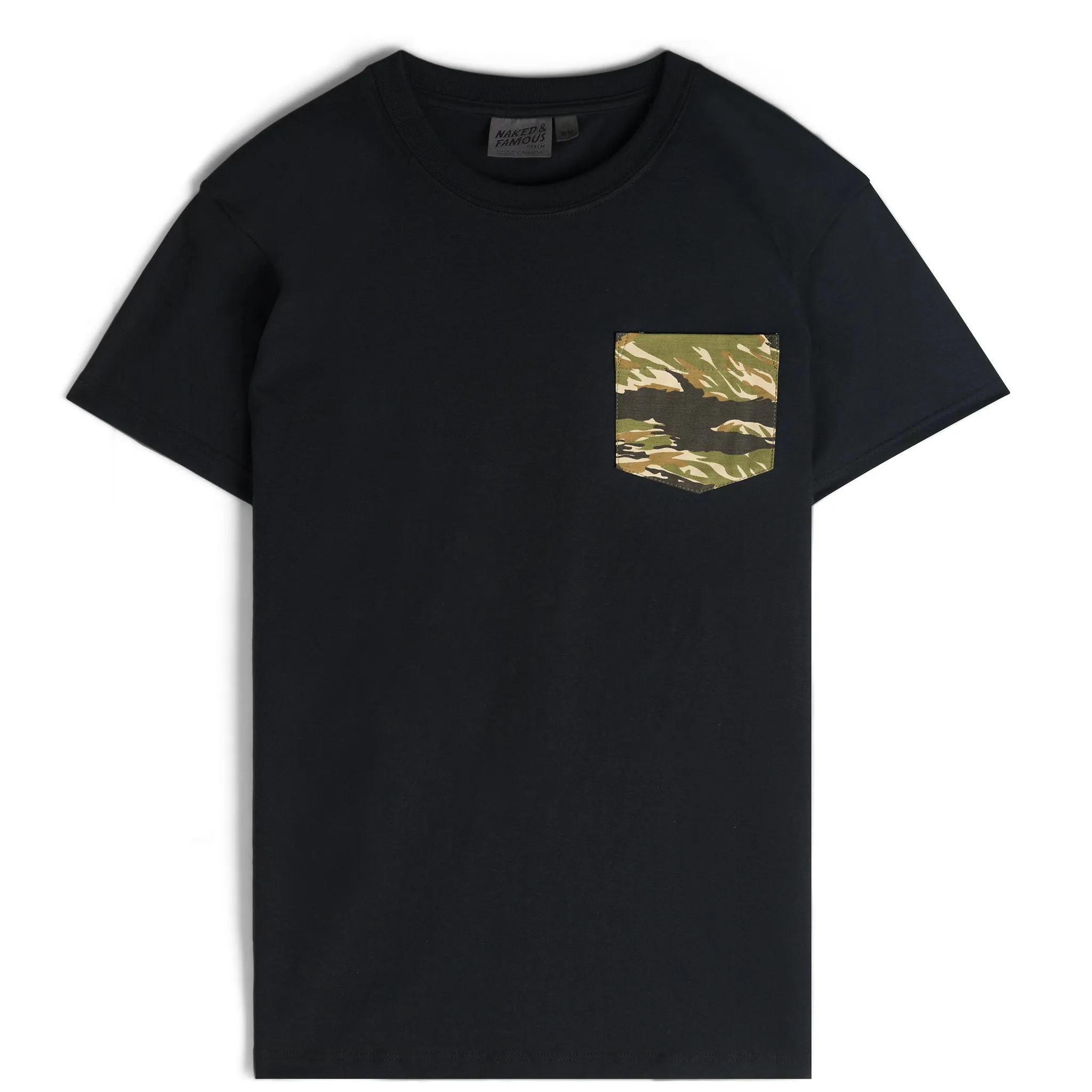 Pocket Tee - Black   Tiger Camo