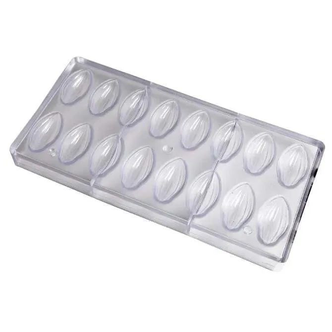 Poly Chocolate Mold Cocoa Bean 16 Forms