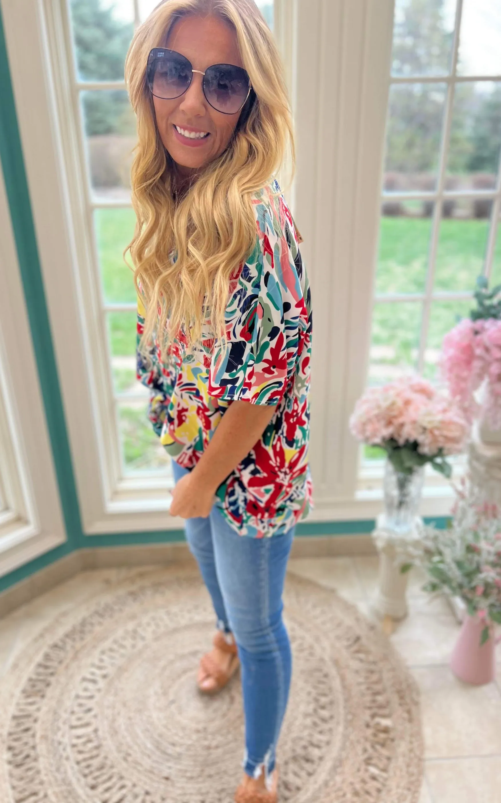 Pop of Floral Oversized Top | FINAL SALE