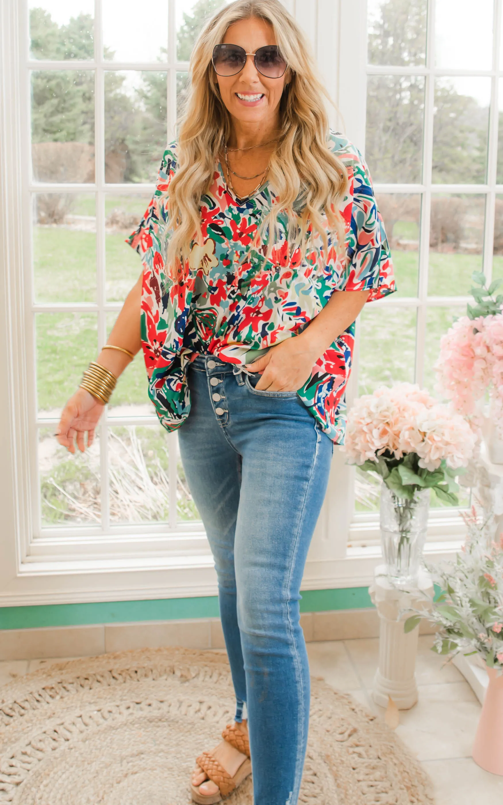 Pop of Floral Oversized Top | FINAL SALE