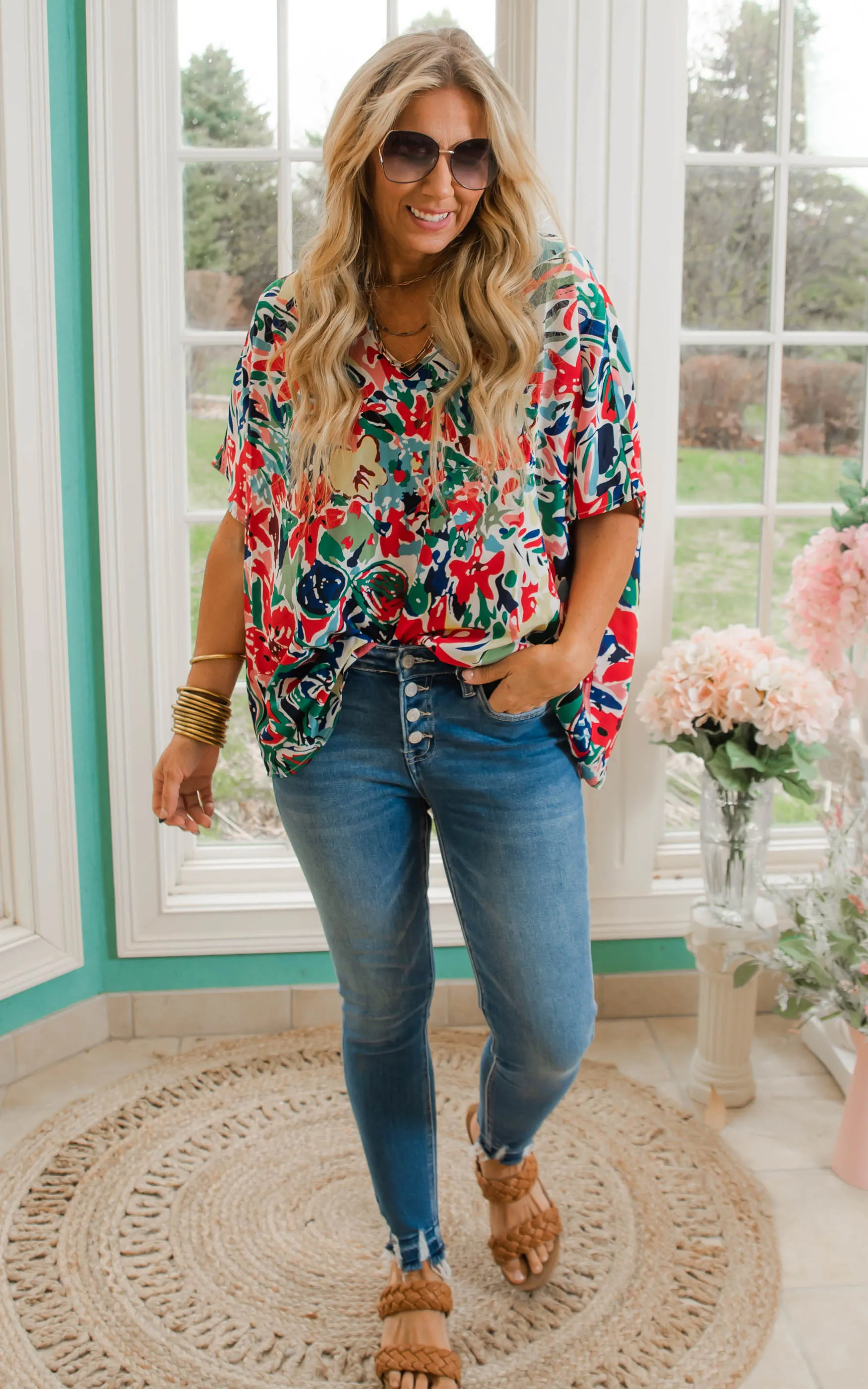 Pop of Floral Oversized Top | FINAL SALE