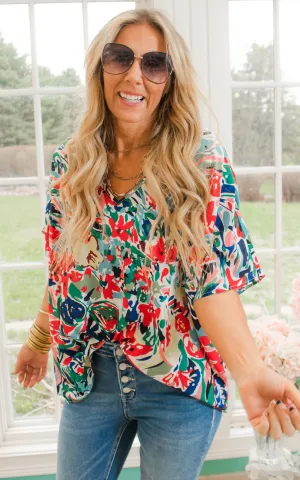 Pop of Floral Oversized Top | FINAL SALE
