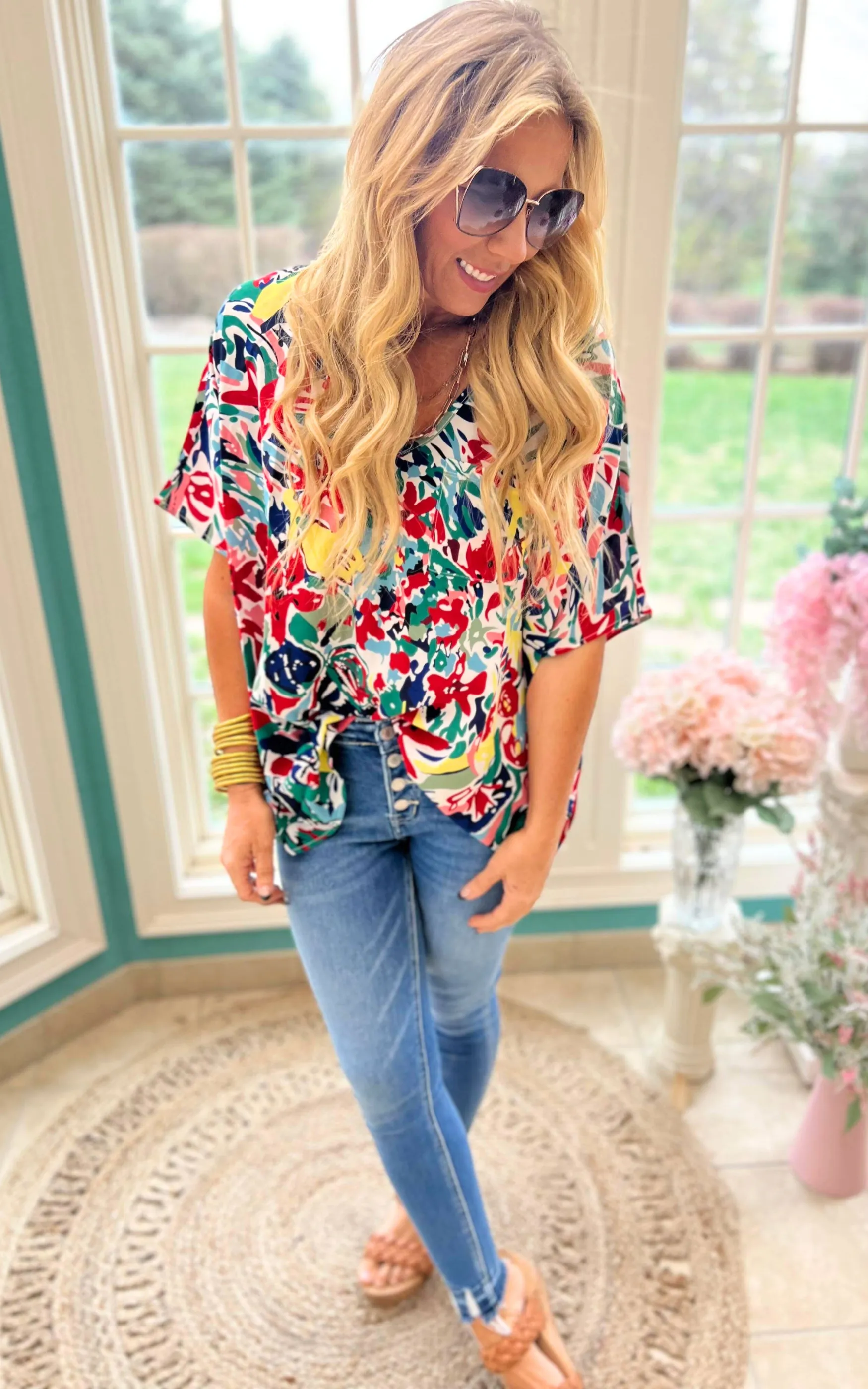 Pop of Floral Oversized Top | FINAL SALE