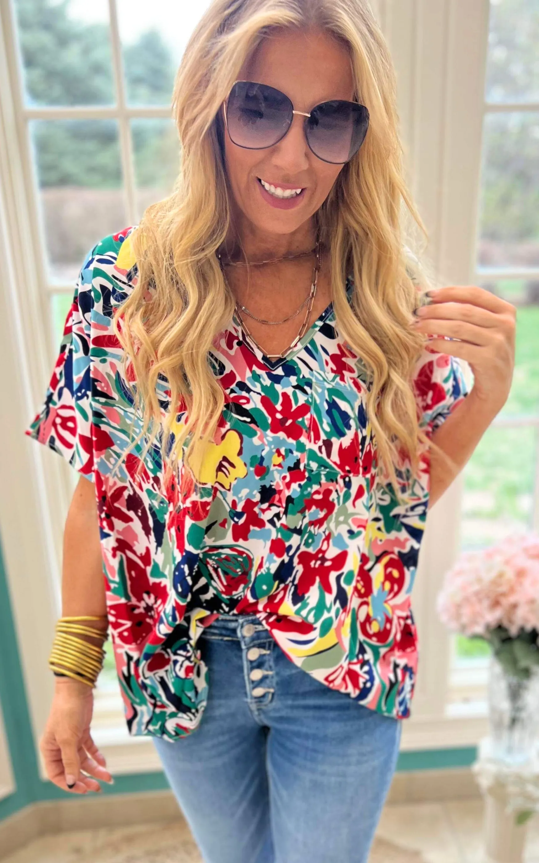 Pop of Floral Oversized Top | FINAL SALE