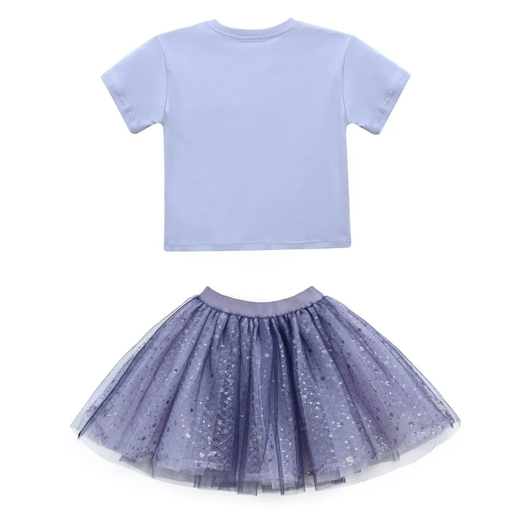 Purple Glimmer Applique Outfit