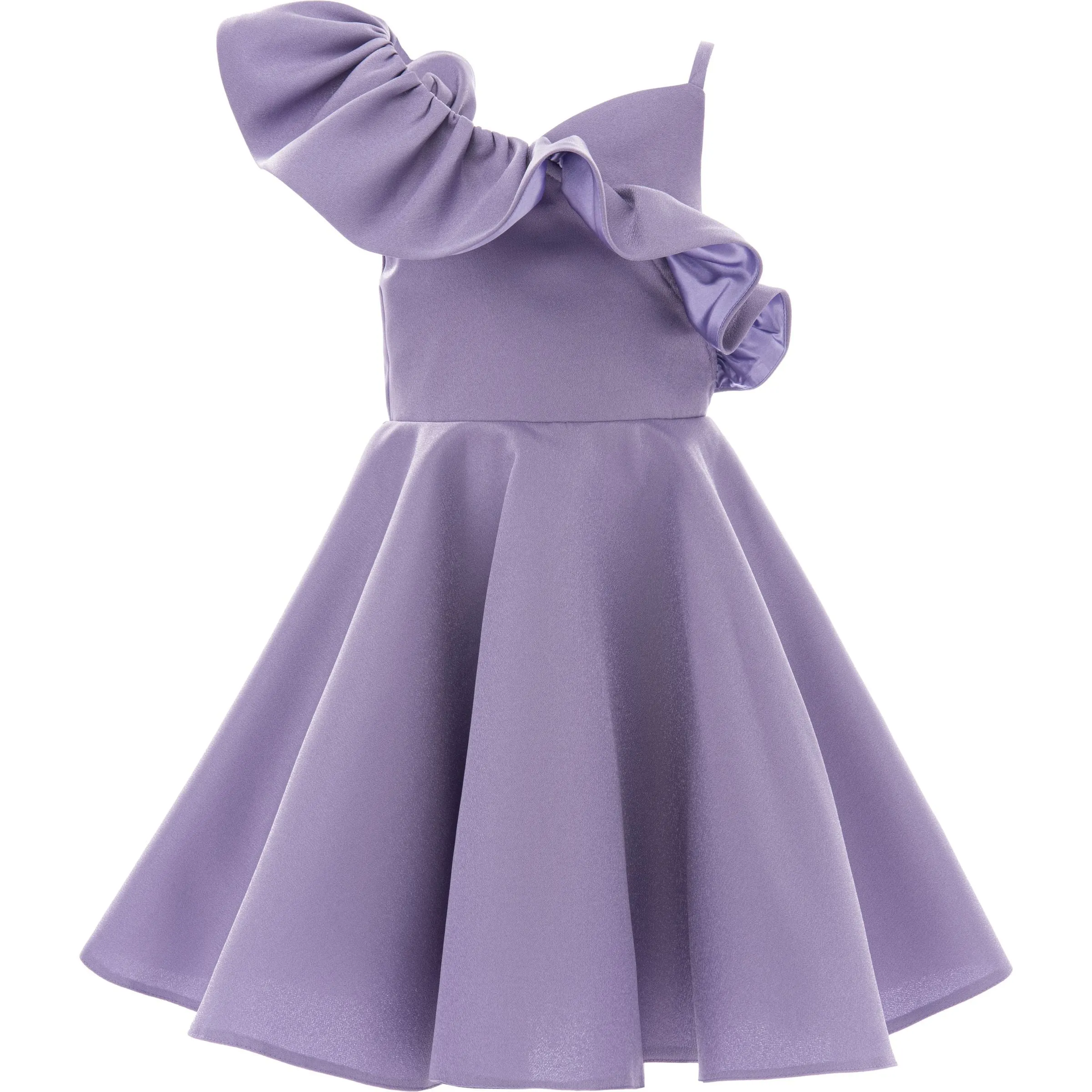 Purple Riviera Off Shoulder Ruffle Dress