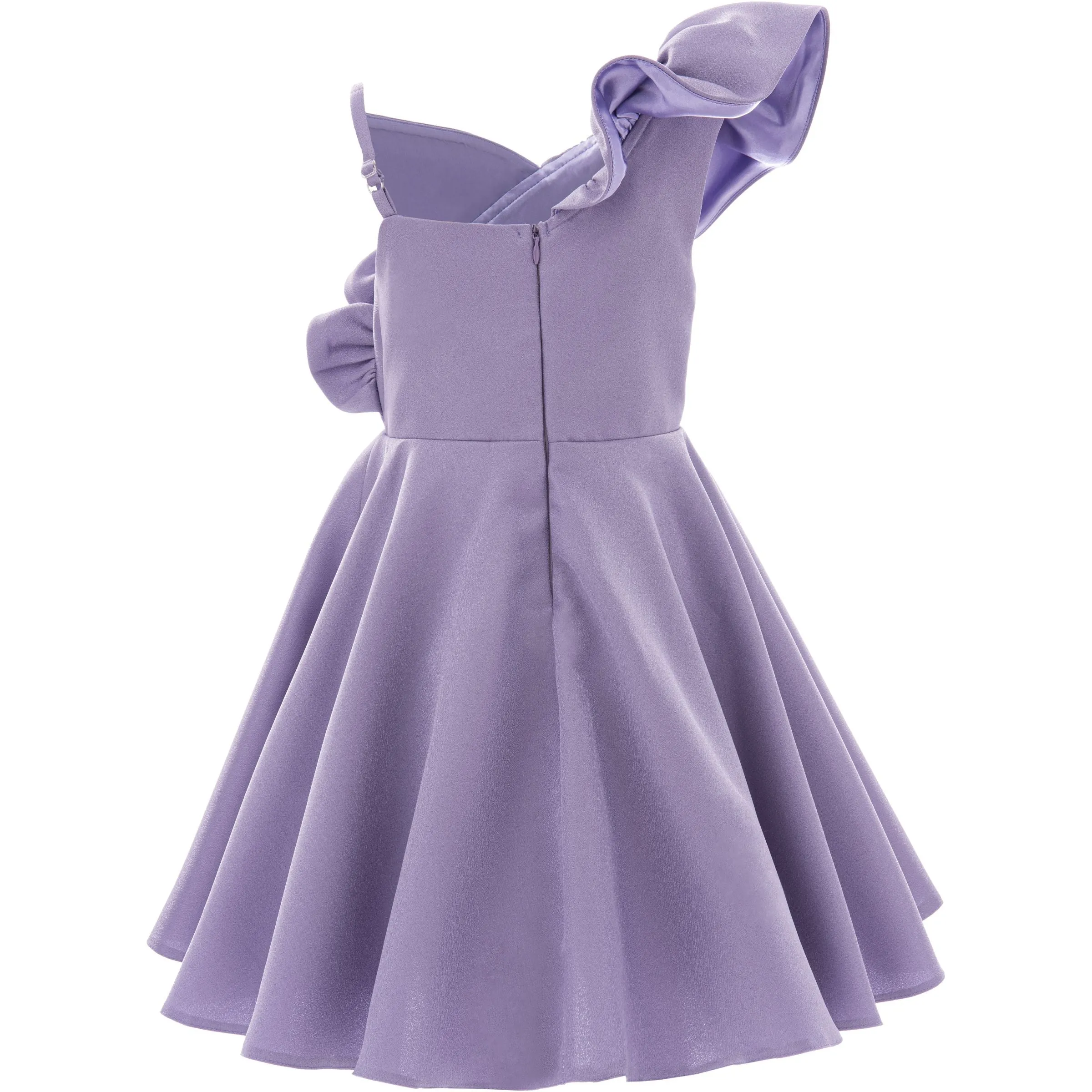 Purple Riviera Off Shoulder Ruffle Dress
