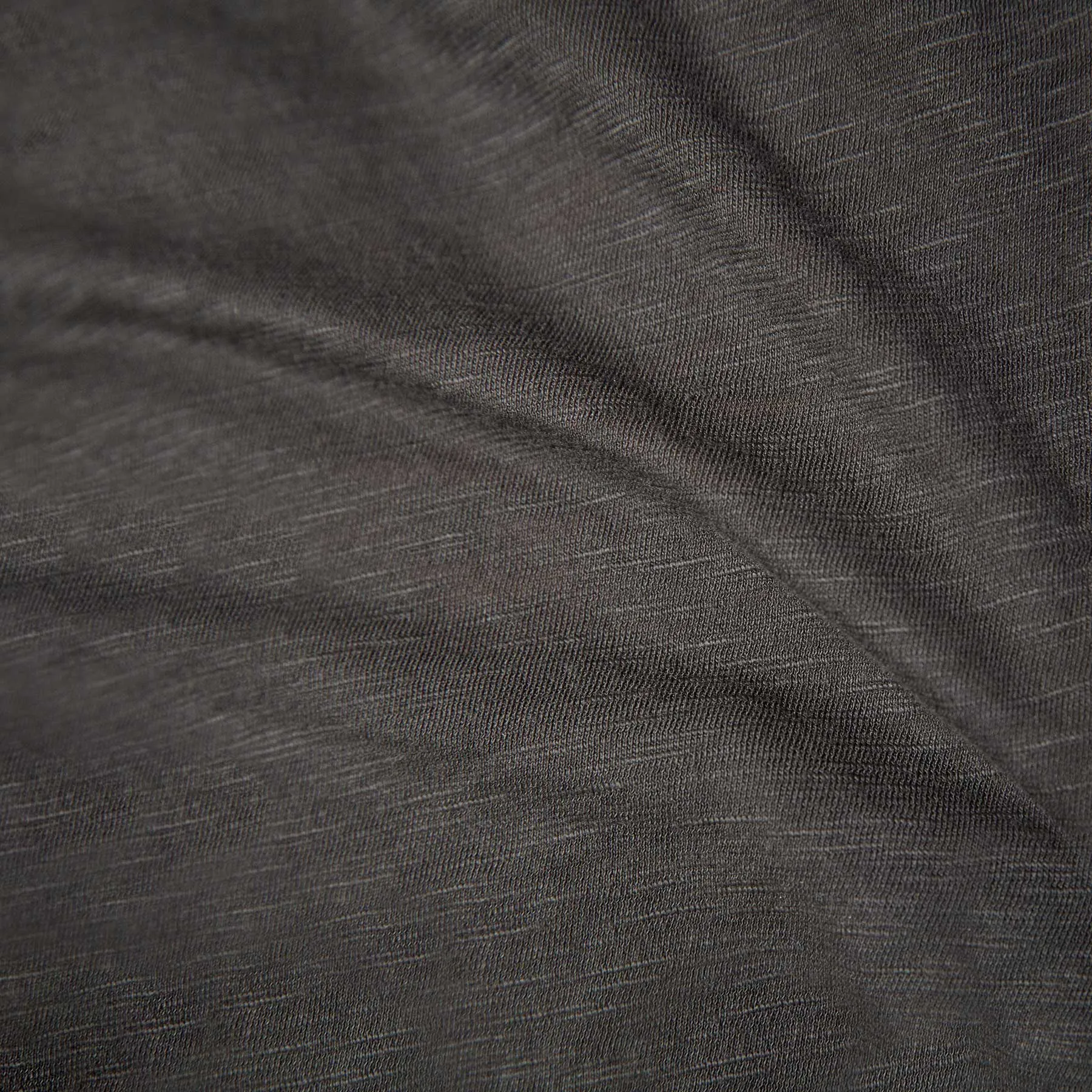 Sheer Slub Side Panel Shirt - Carbon