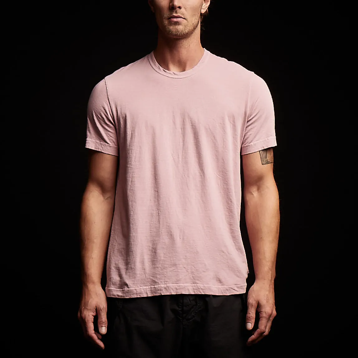 Short Sleeve Crew Neck - Antique Rose Pigment