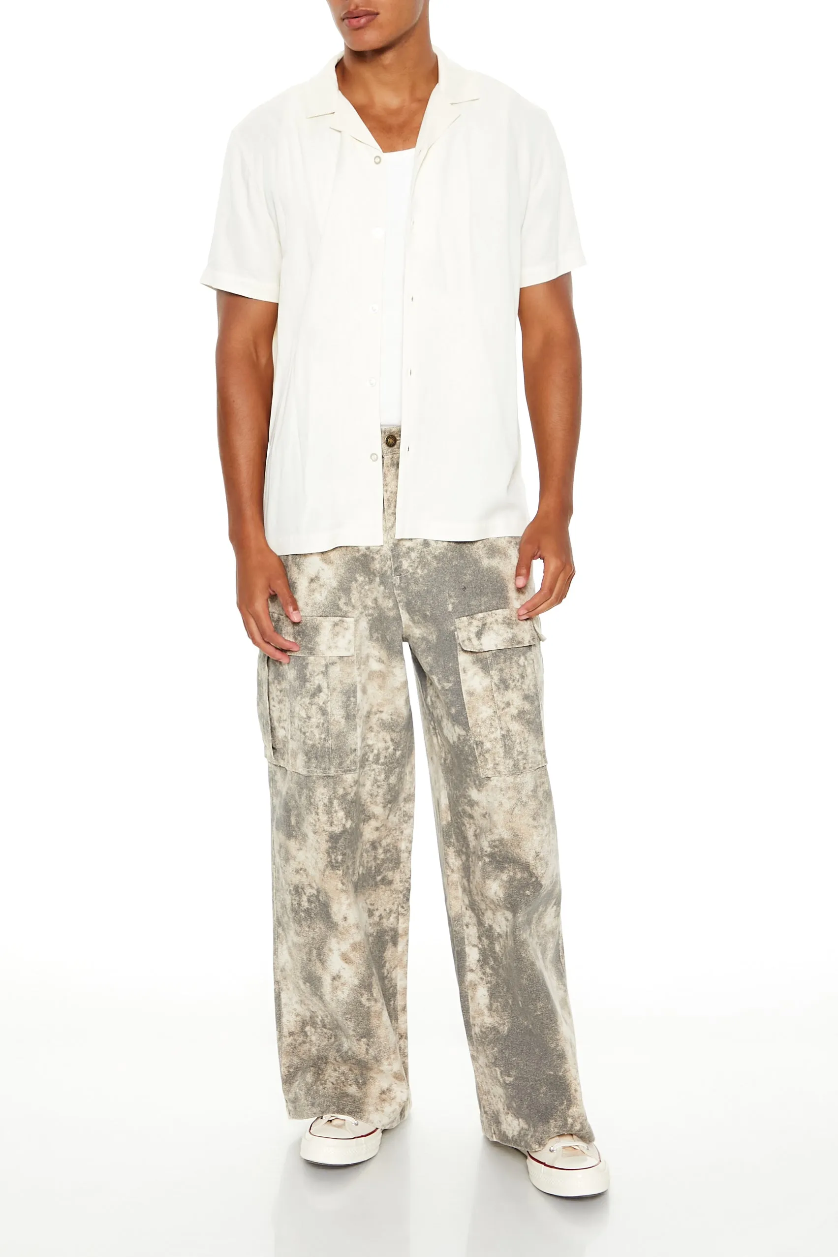 Solid Collared Button-Up Top