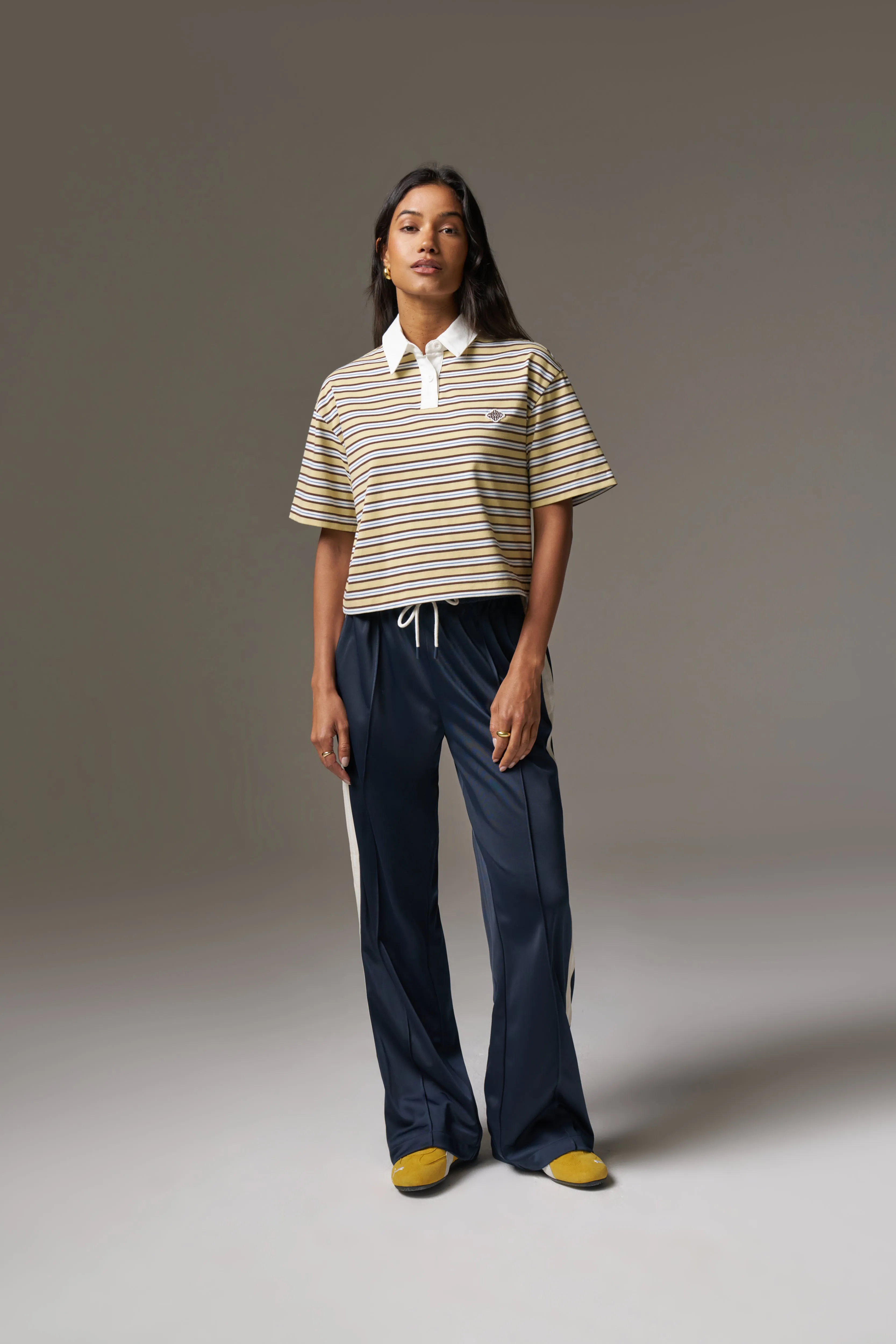 STRIPED POLO TEE - YELLOW