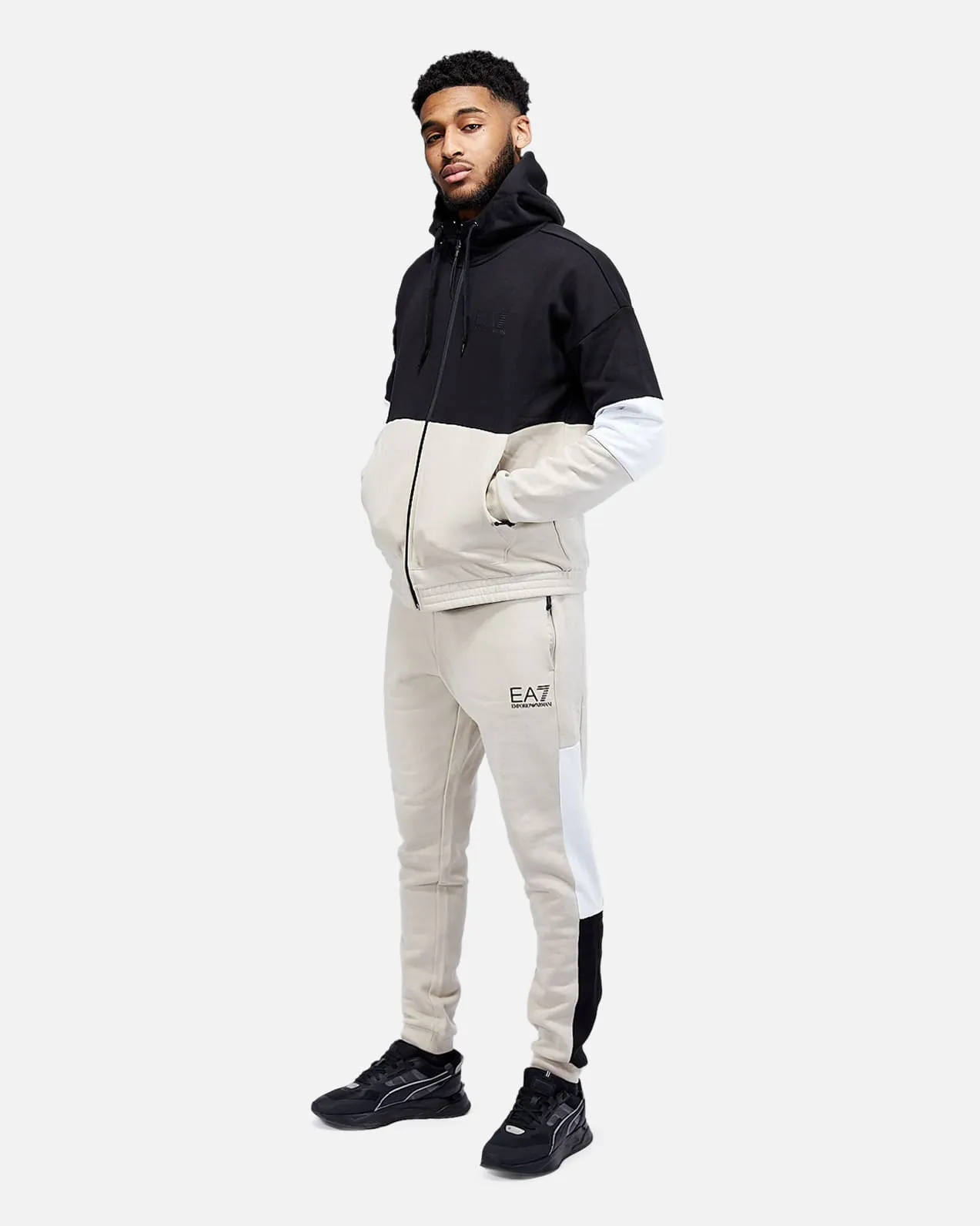 Survêtement Emporio Armani EA7 Train Athletic - Beige/Blanc/Noir