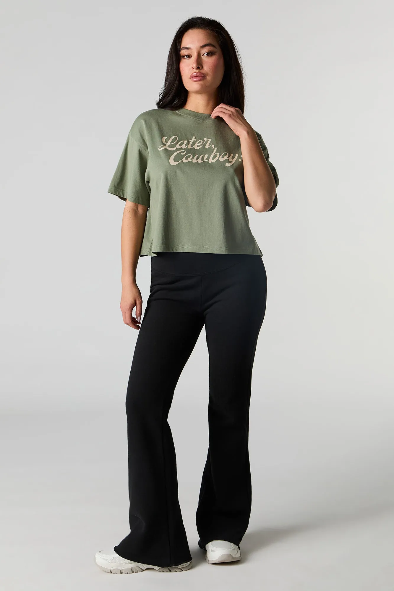 T-shirt carré à imprimé Western