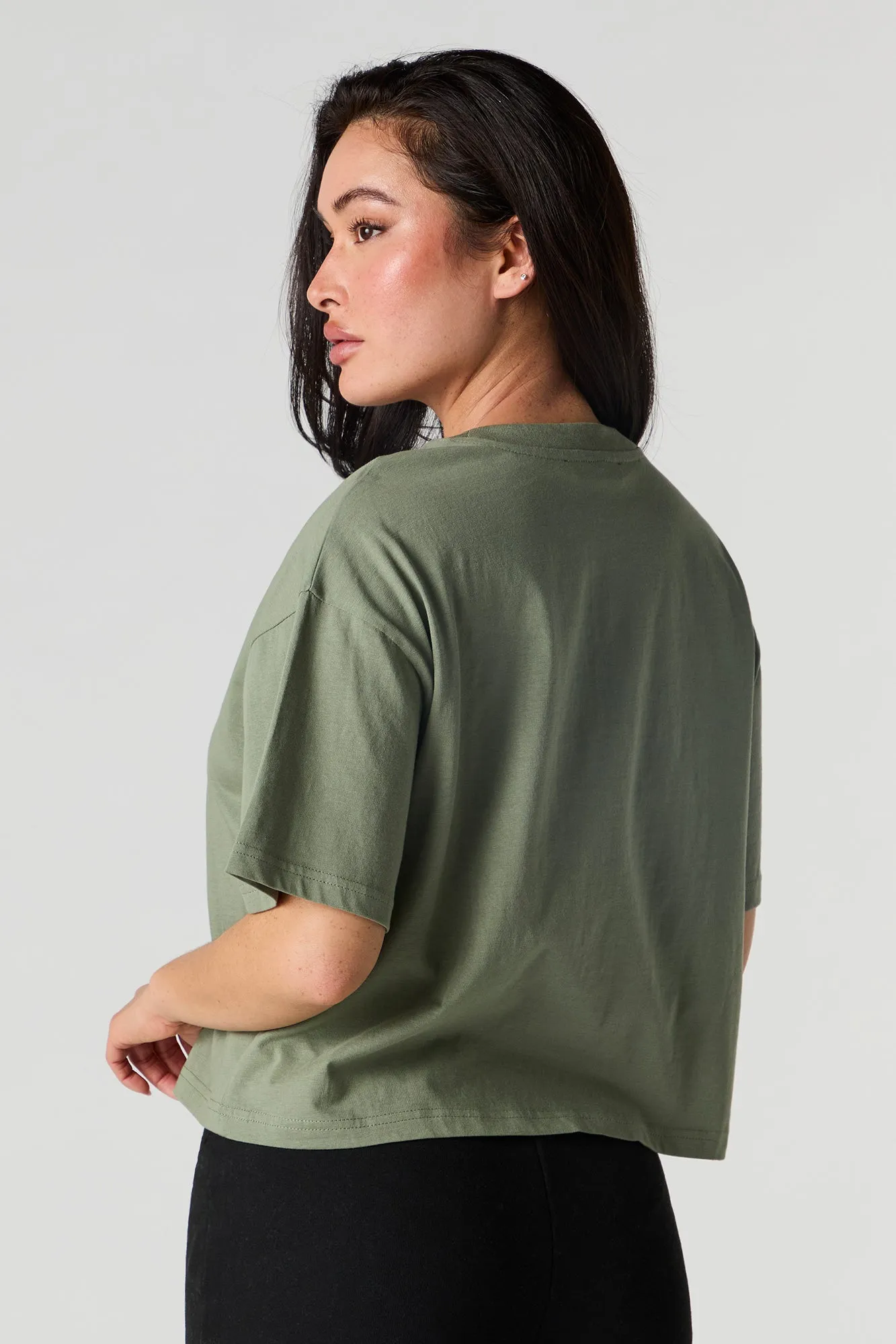 T-shirt carré à imprimé Western