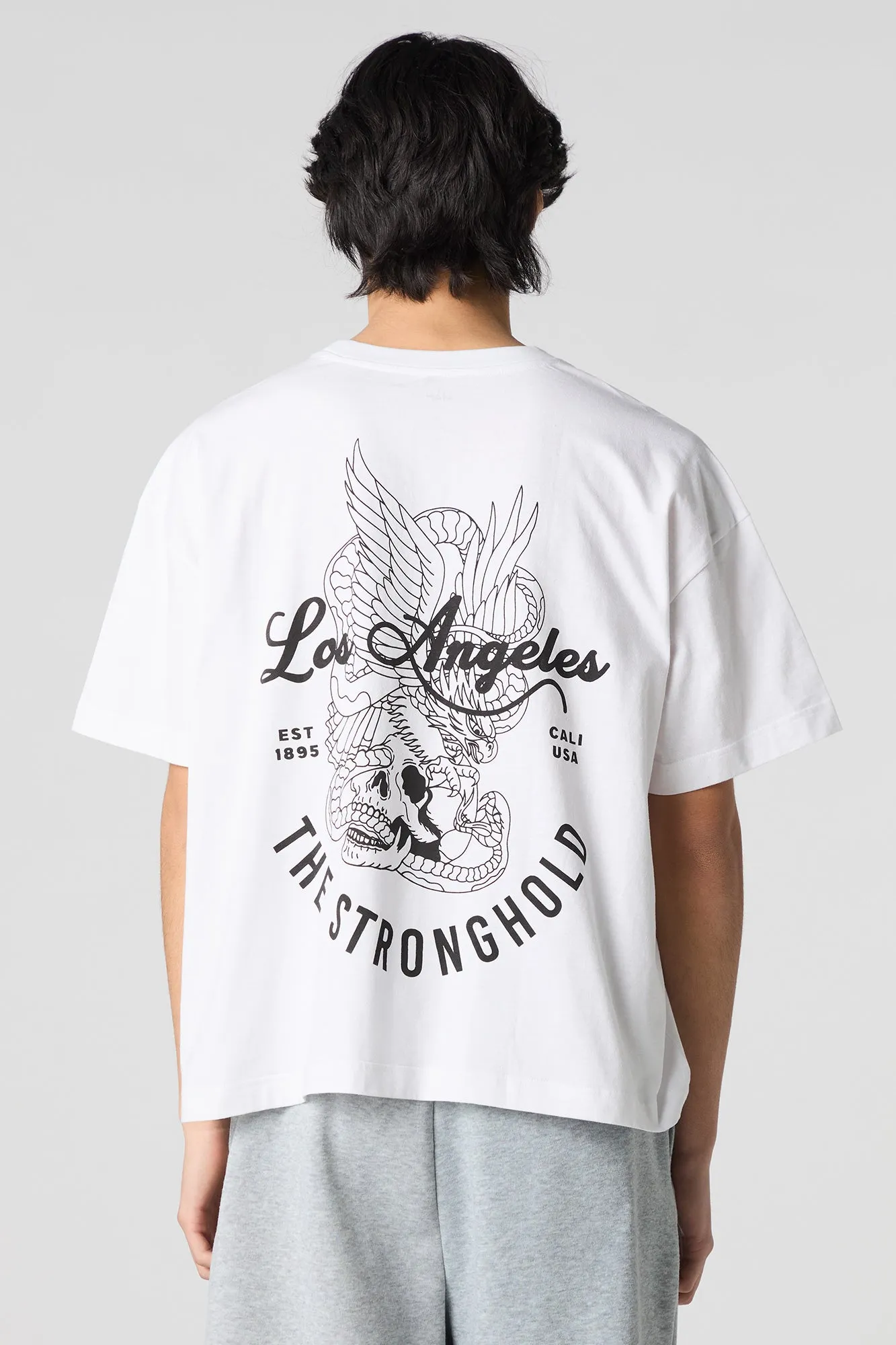 T-shirt carré à imprimé