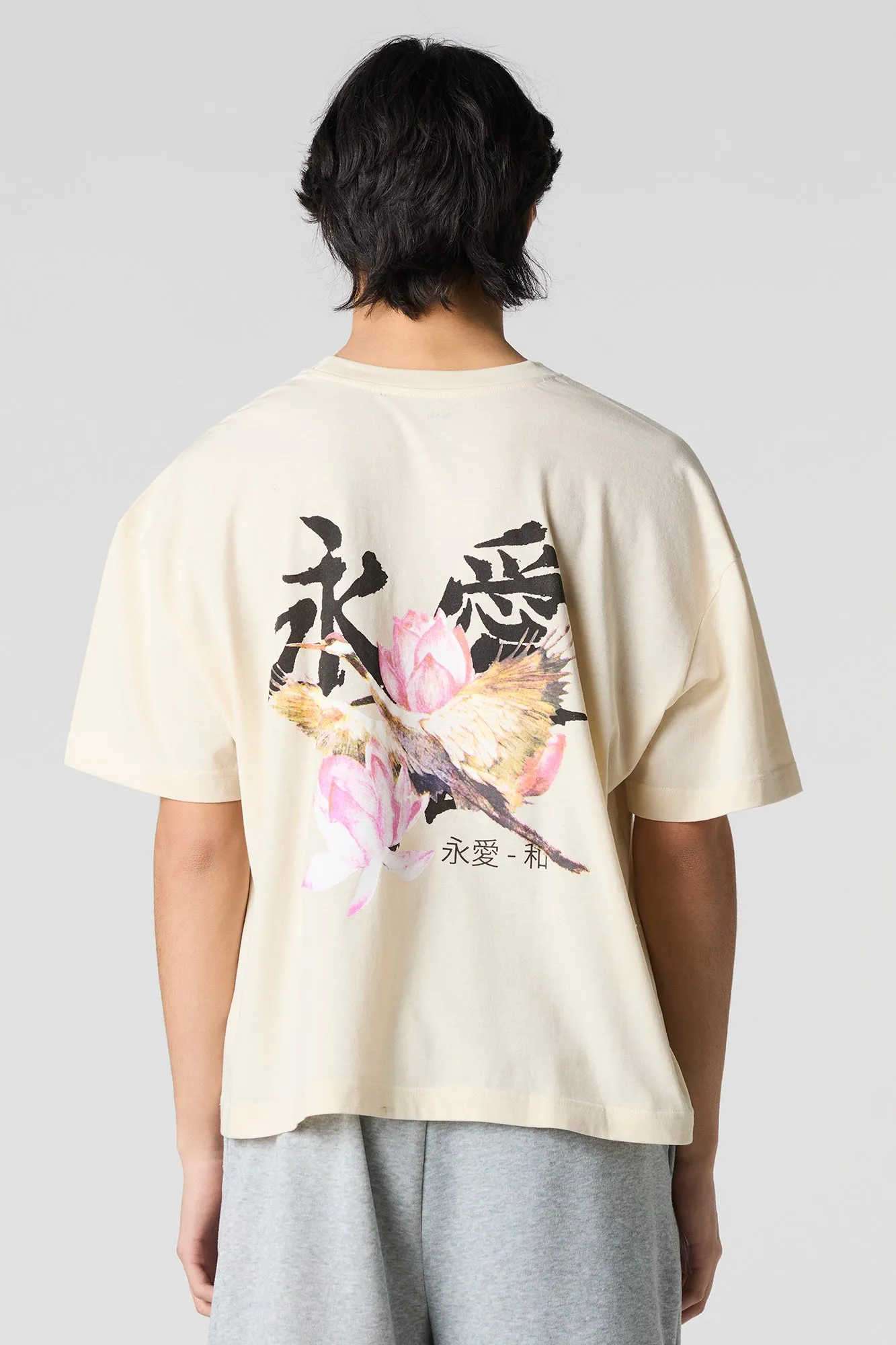 T-shirt carré à imprimé