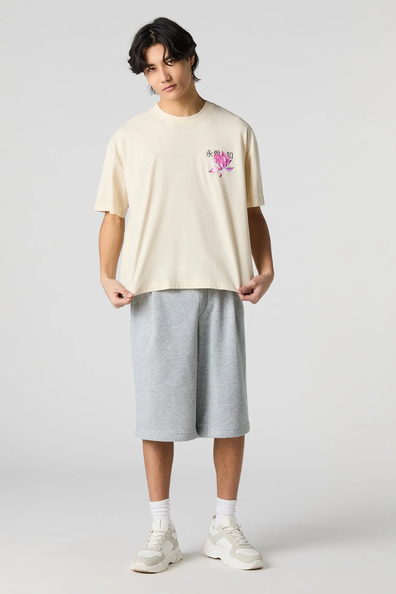 T-shirt carré à imprimé