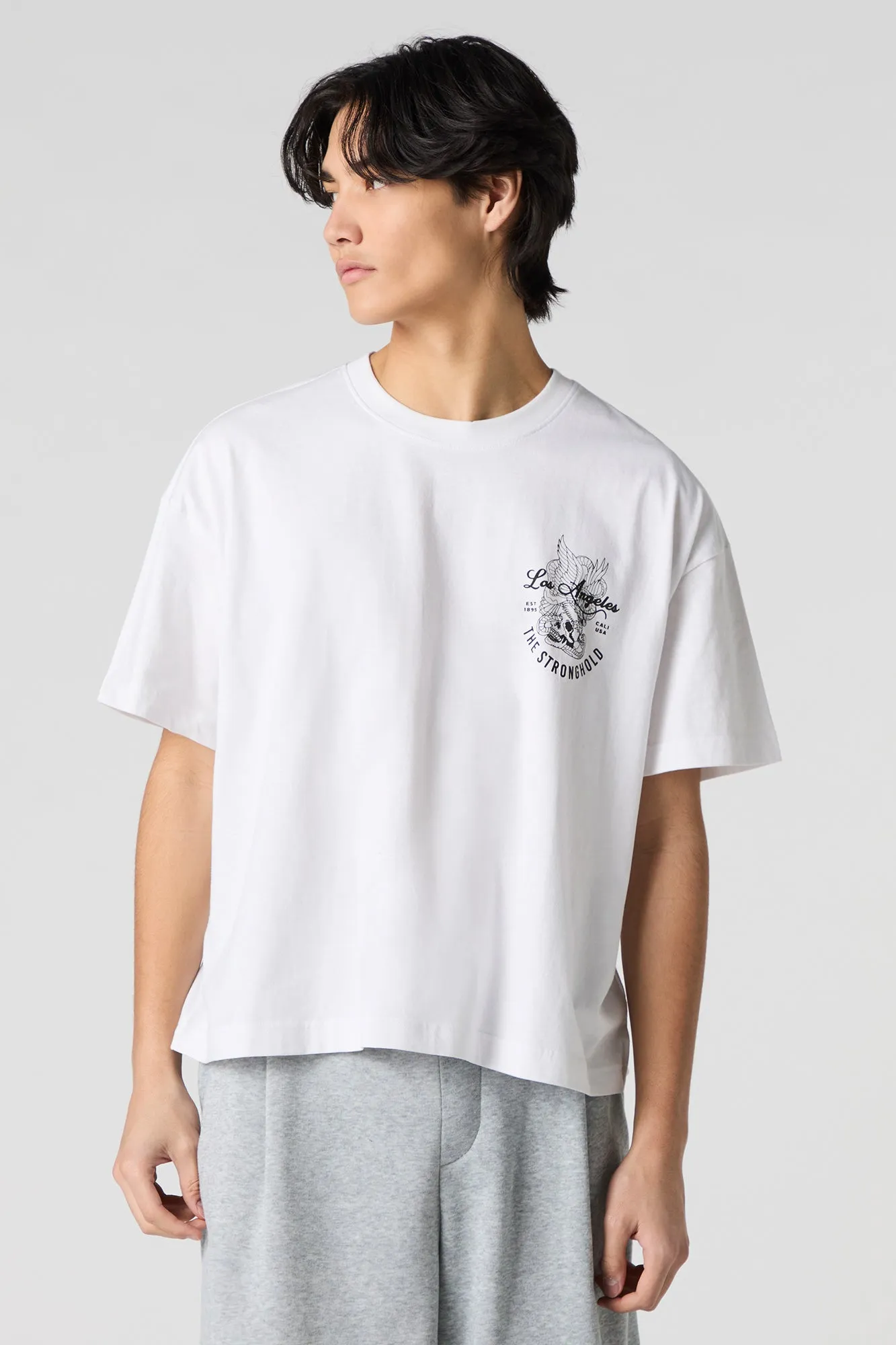 T-shirt carré à imprimé