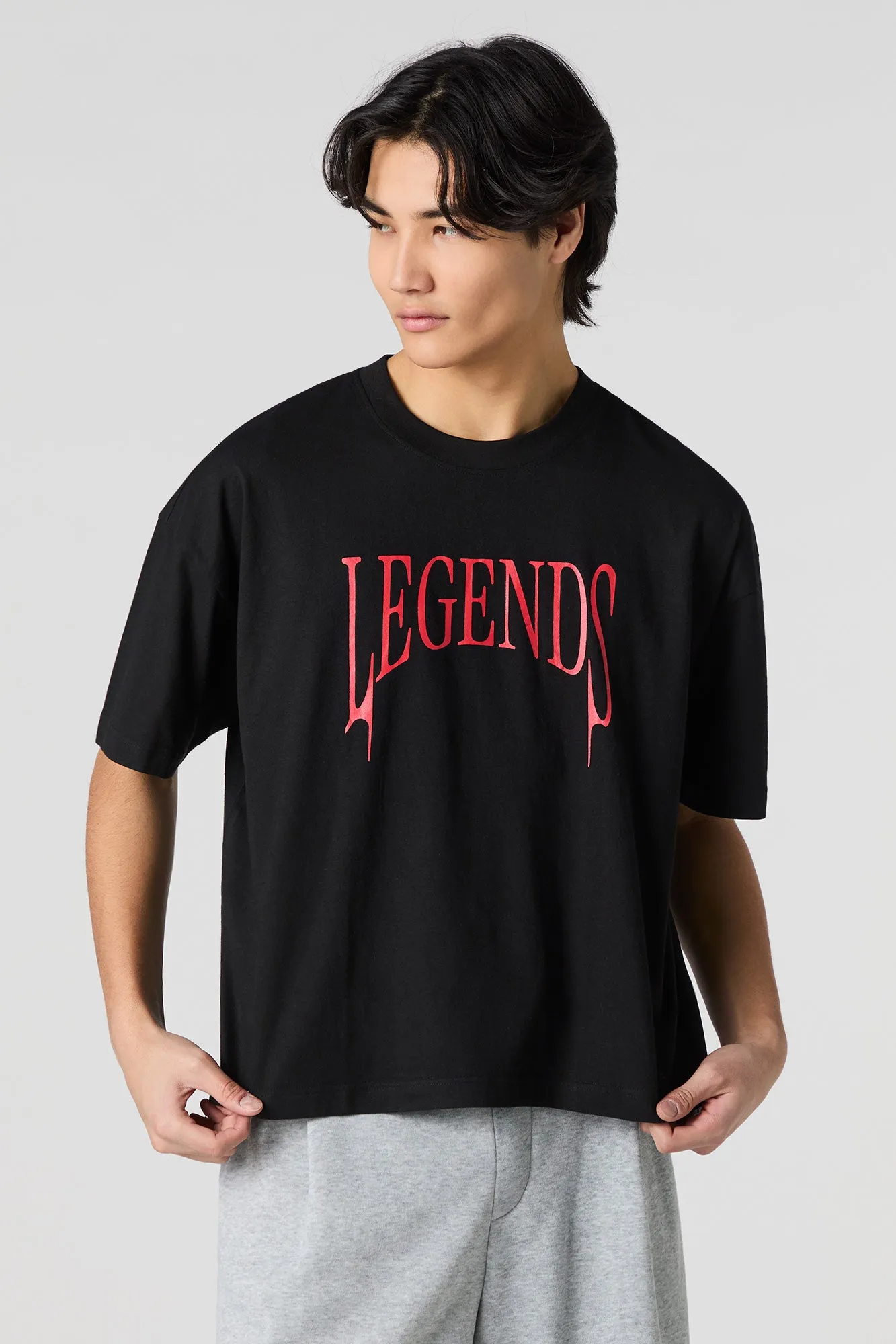 T-shirt carré à imprimé
