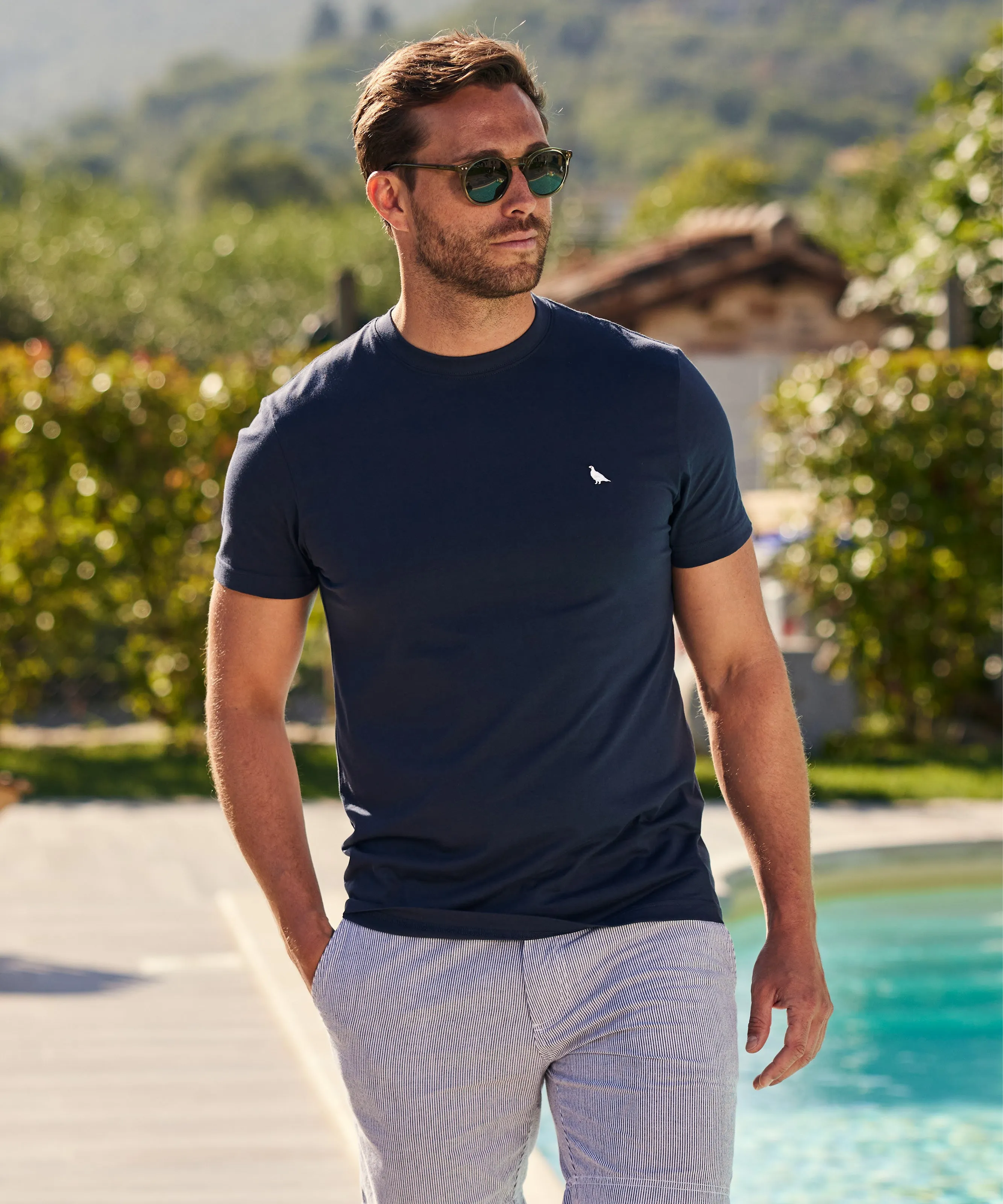 Talland T-Shirt - Navy Heritage Print