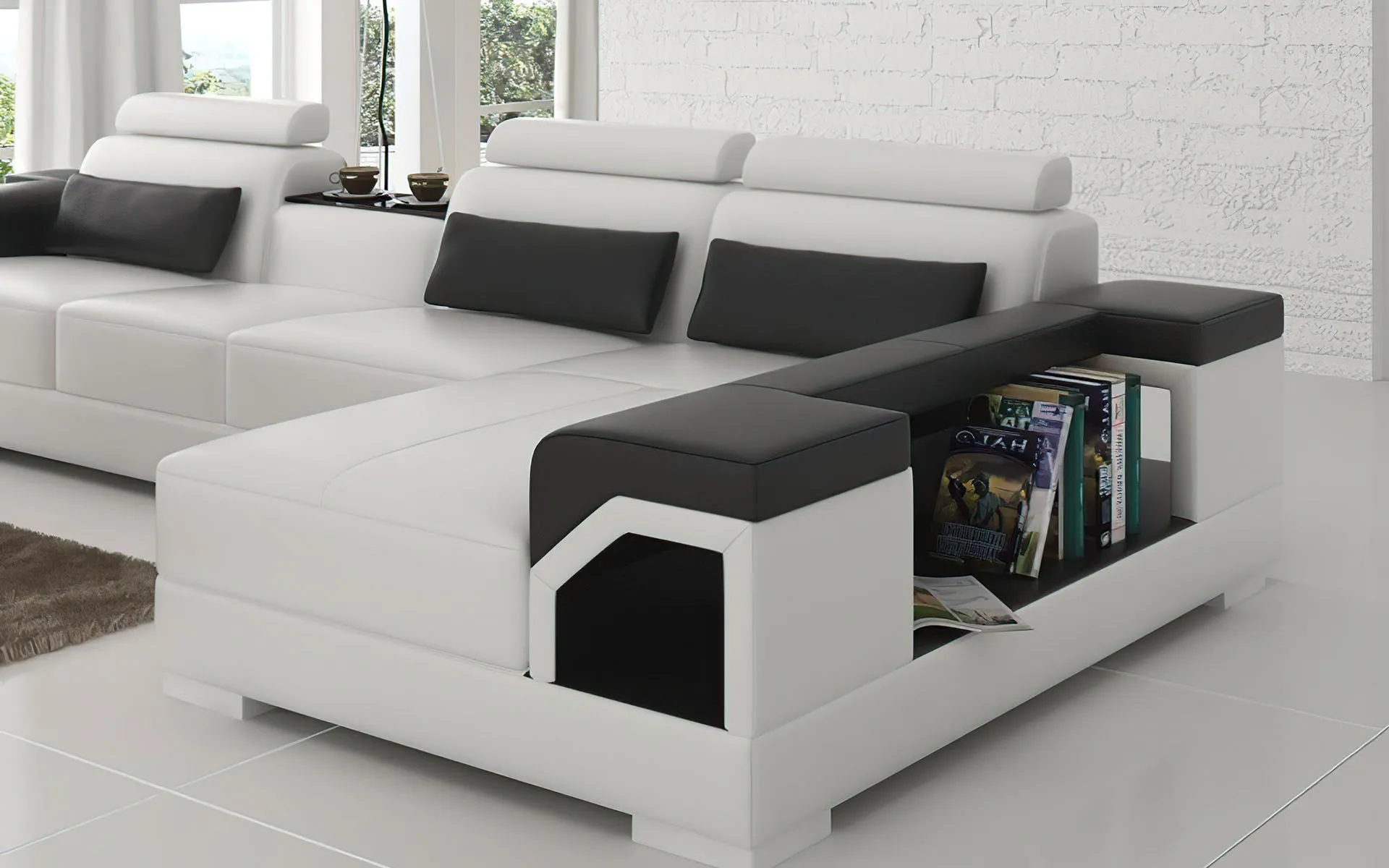 Talos Small Modern Leather Sectional