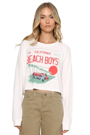 The Beach Boys Long Sleeve Crop Top